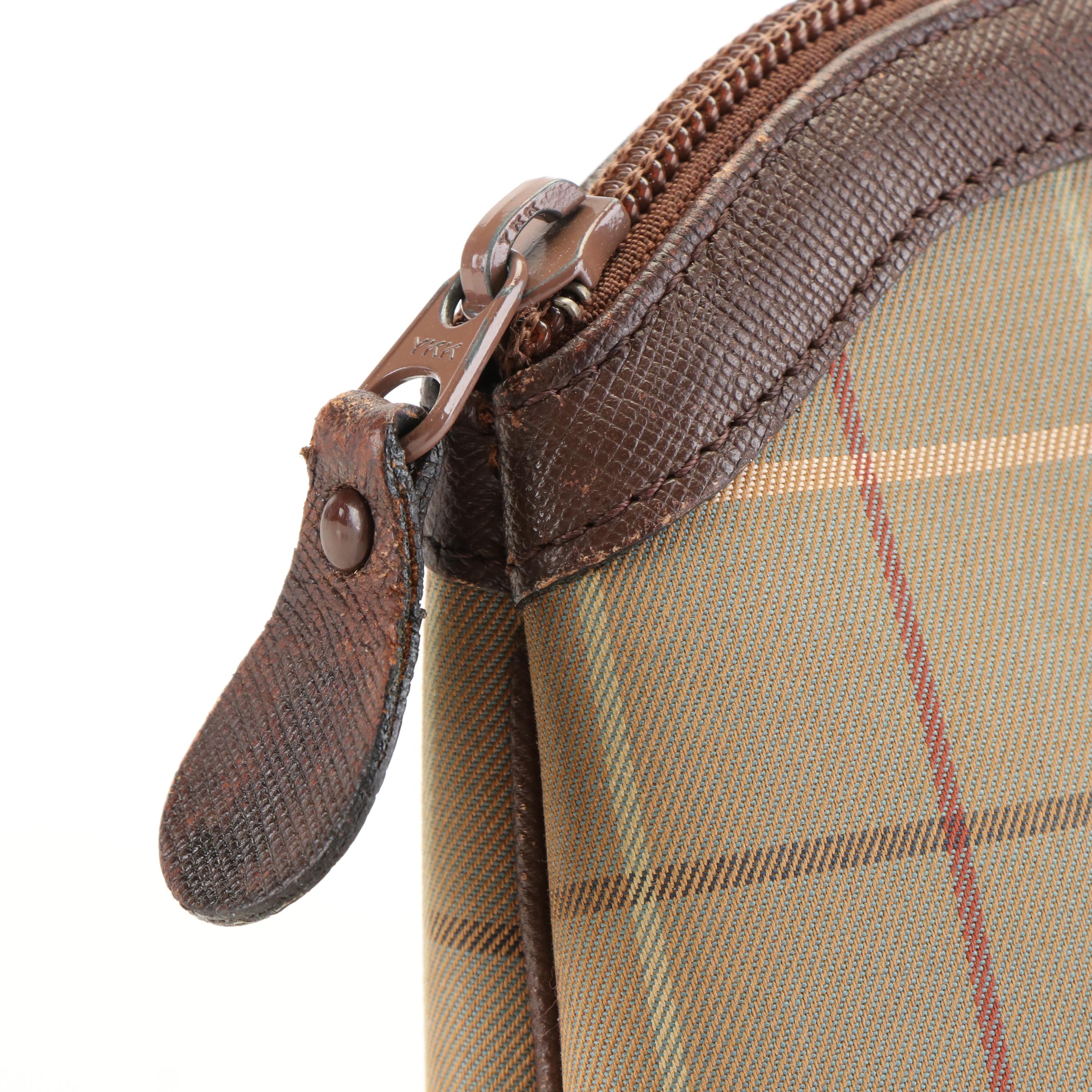 Burberry Vintage Check Pouch in Canvas and Leather