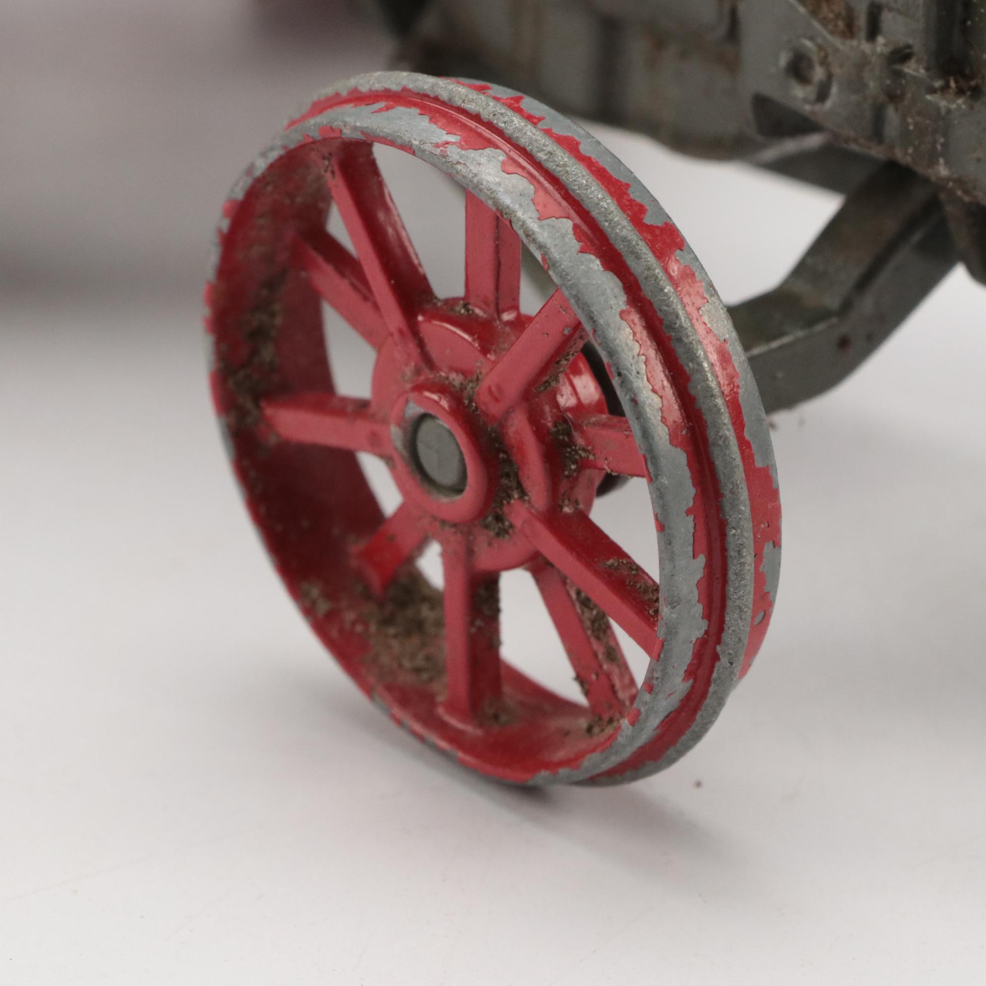 International Cast Metal, Tin Litho, Other Diecast Toy Tractors With Implements