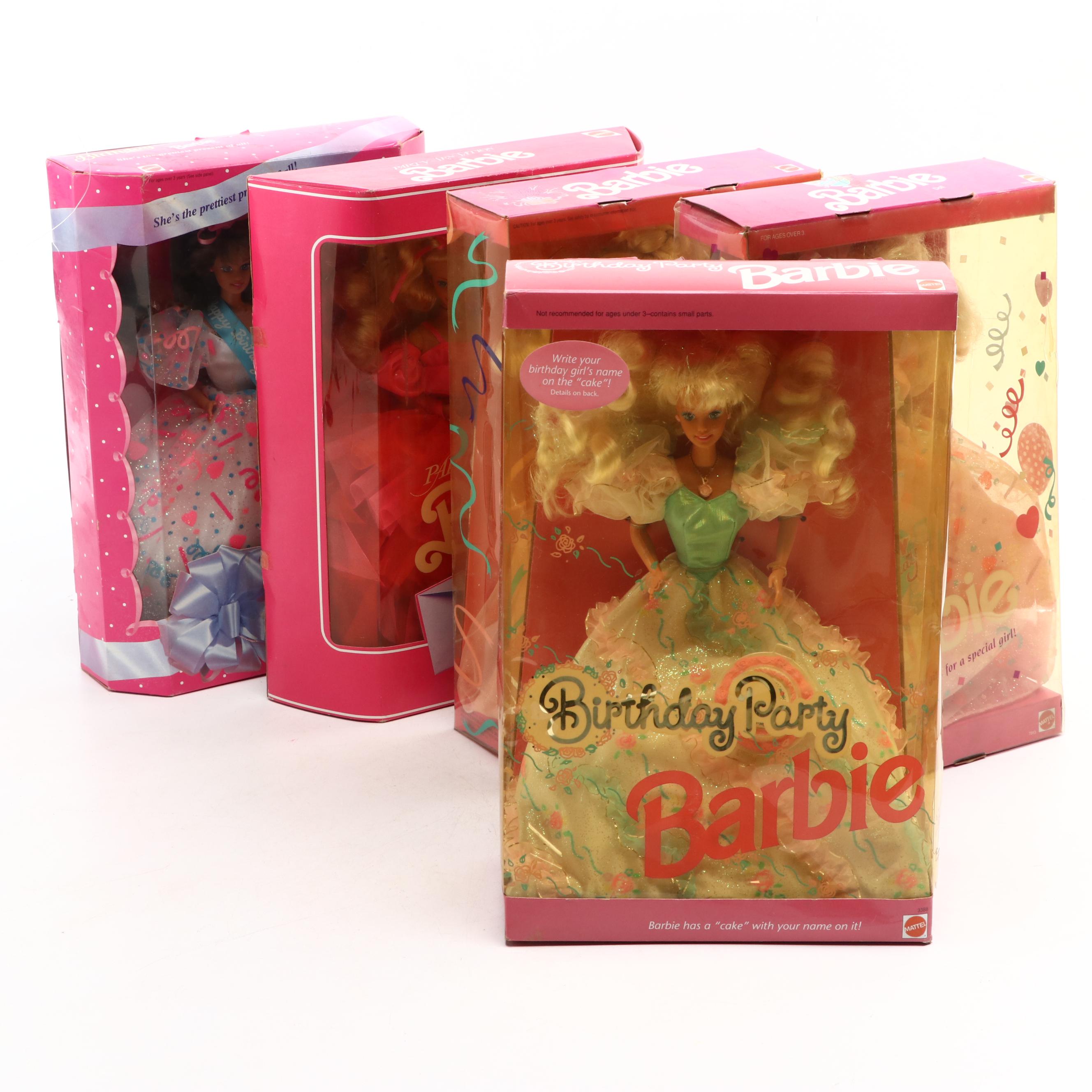 Mattel "Birthday Surprise", "Happy Birthday" and More Barbie Dolls