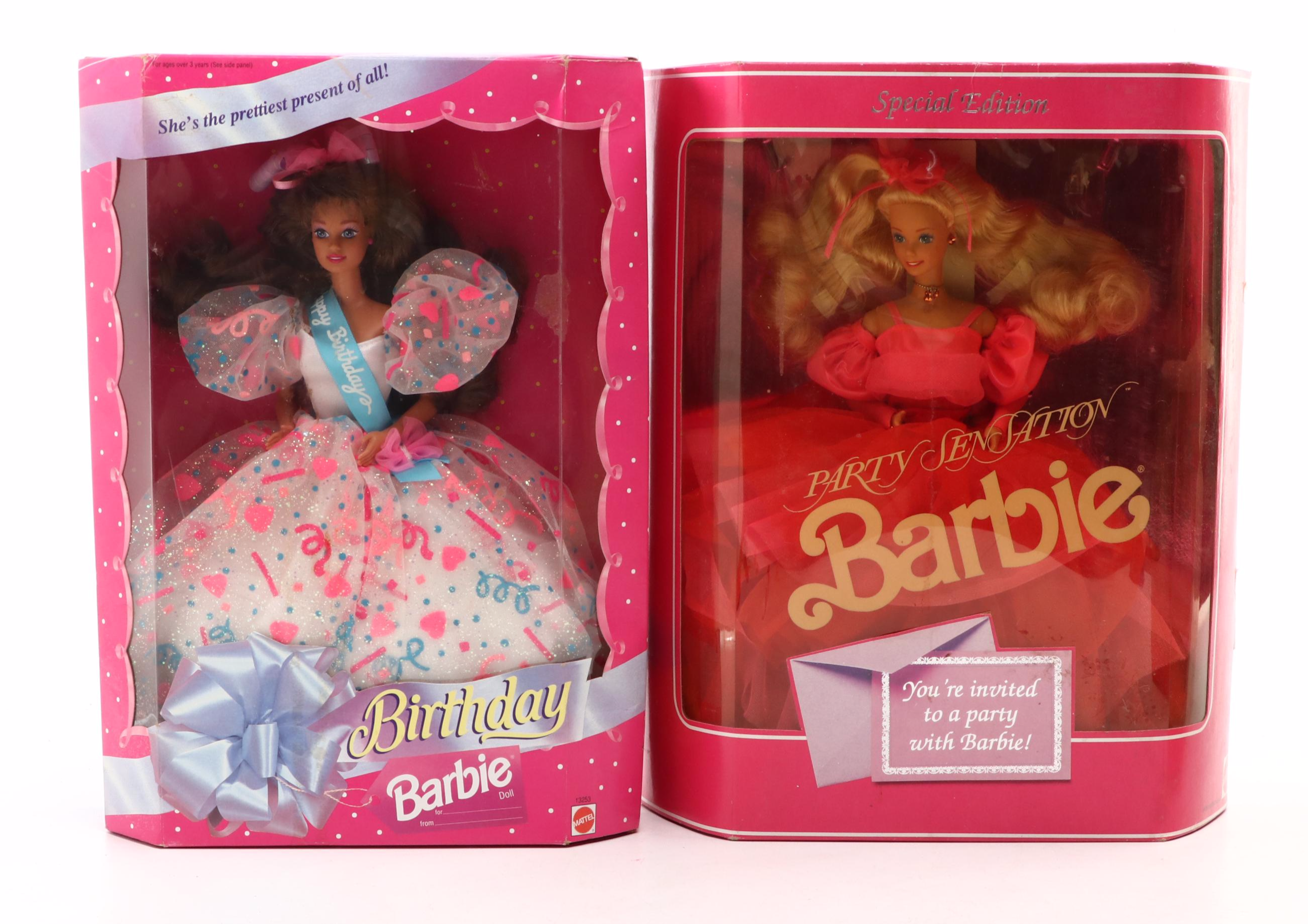 Mattel "Birthday Surprise", "Happy Birthday" and More Barbie Dolls