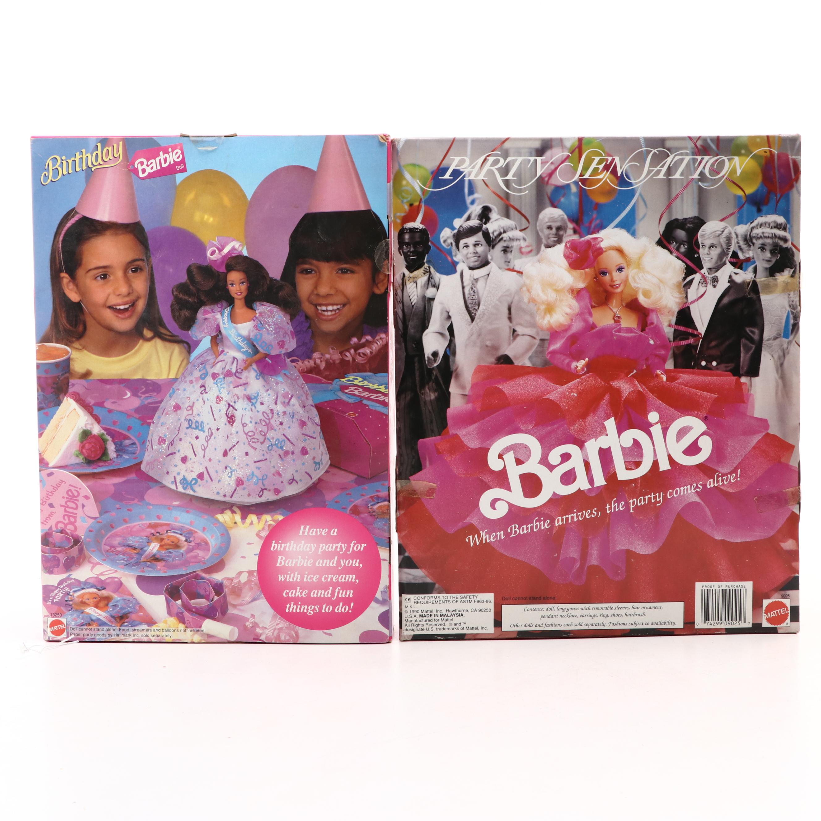 Mattel "Birthday Surprise", "Happy Birthday" and More Barbie Dolls