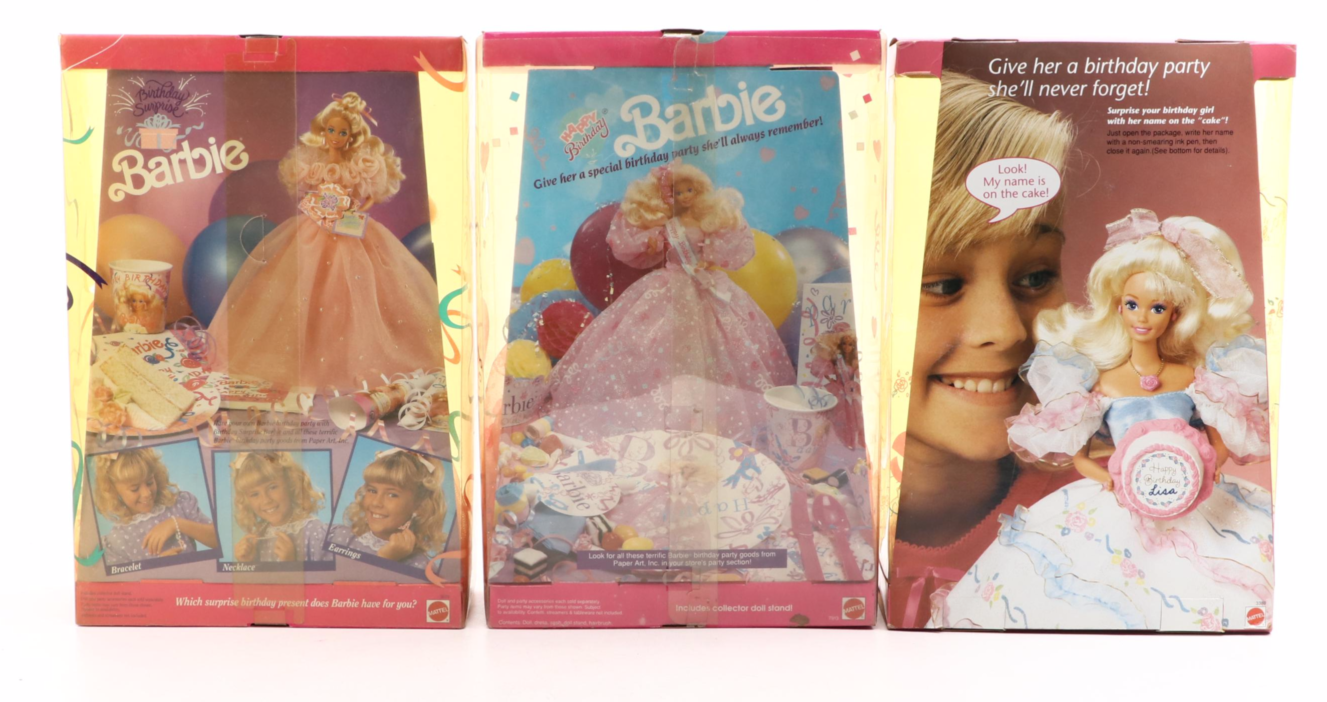Mattel "Birthday Surprise", "Happy Birthday" and More Barbie Dolls