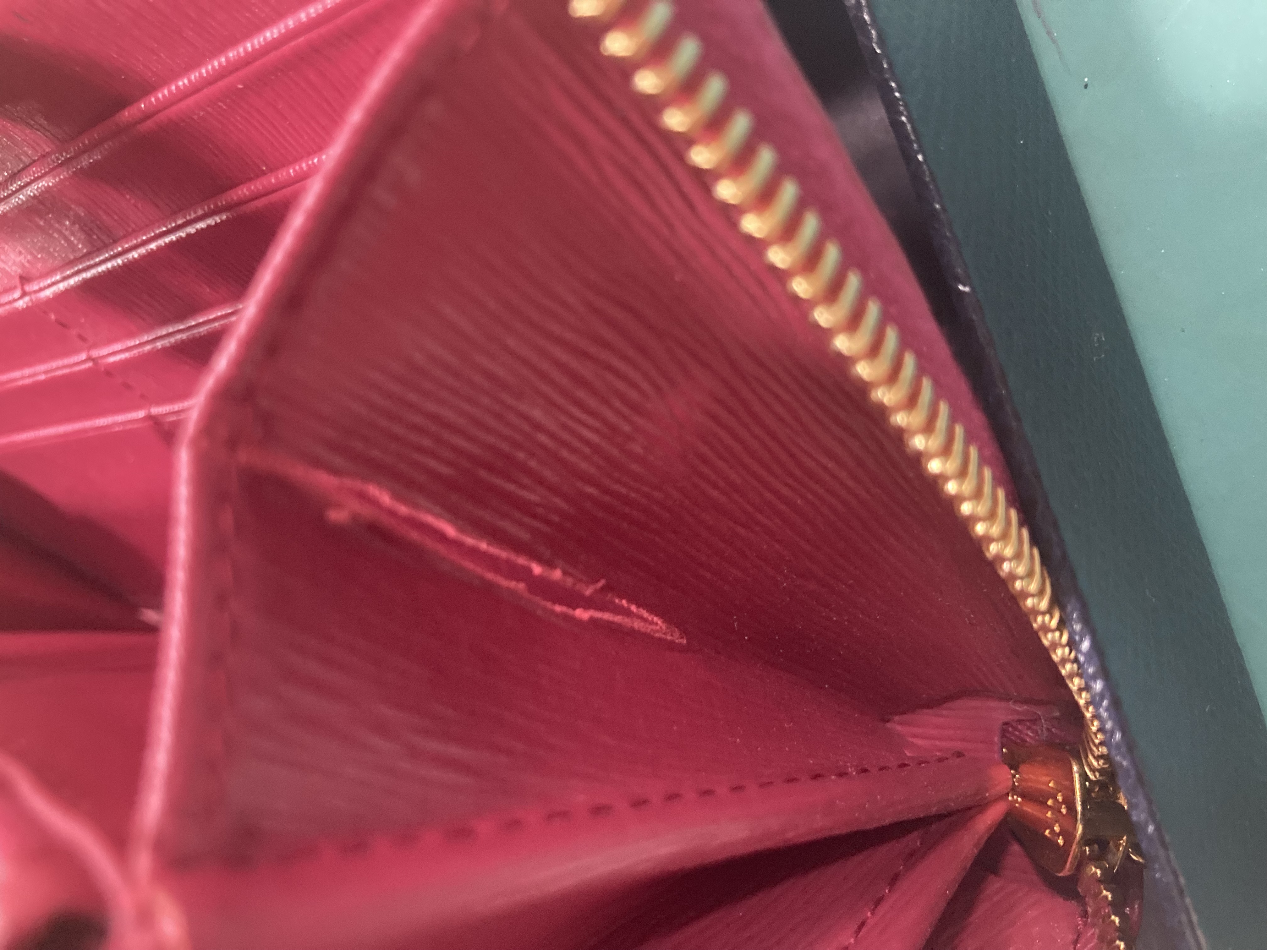 Prada Long Zip Around Wallet in Magenta Tessuto Nylon and Leather Trim, with Box