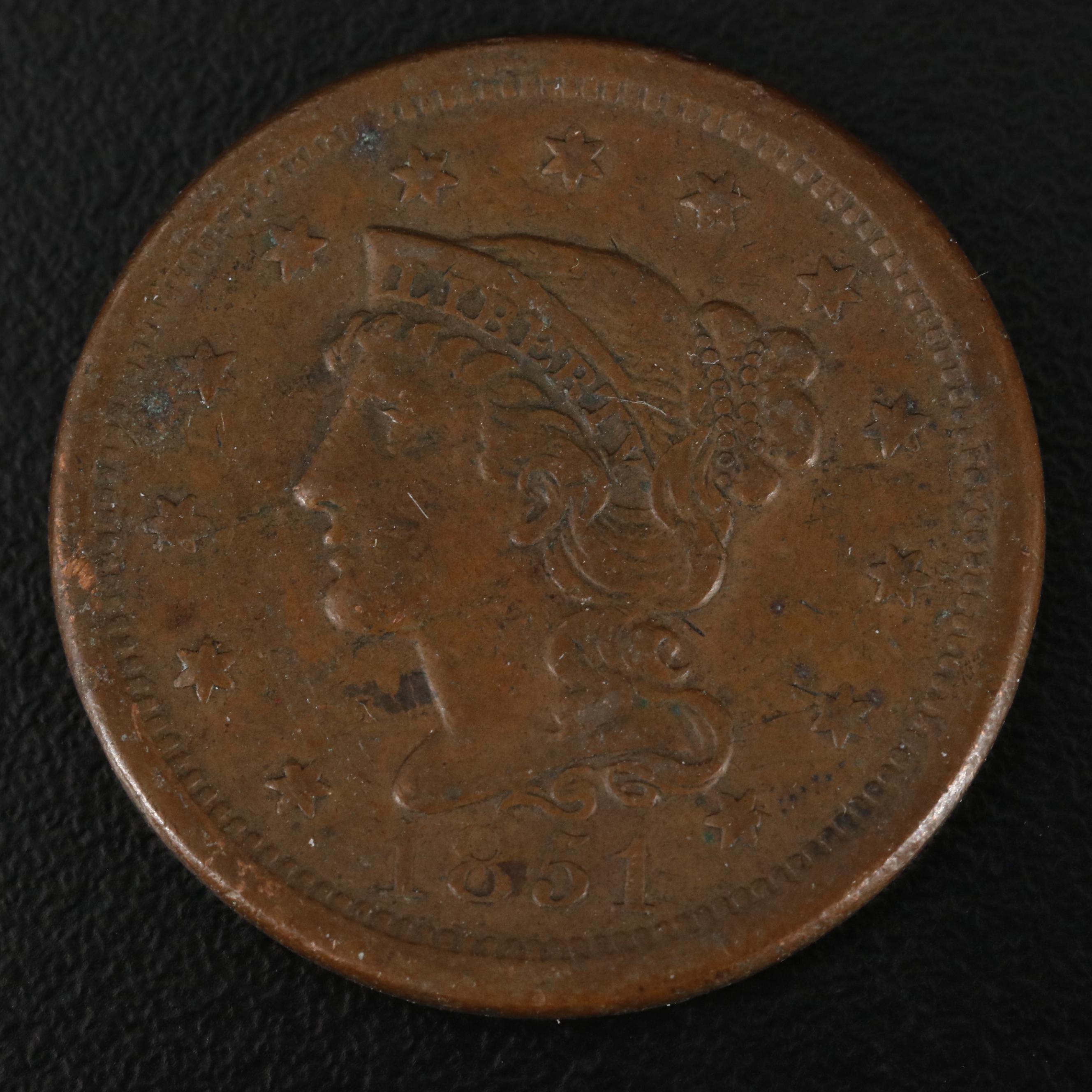 Five Various U.S. Large Cents Including 1832