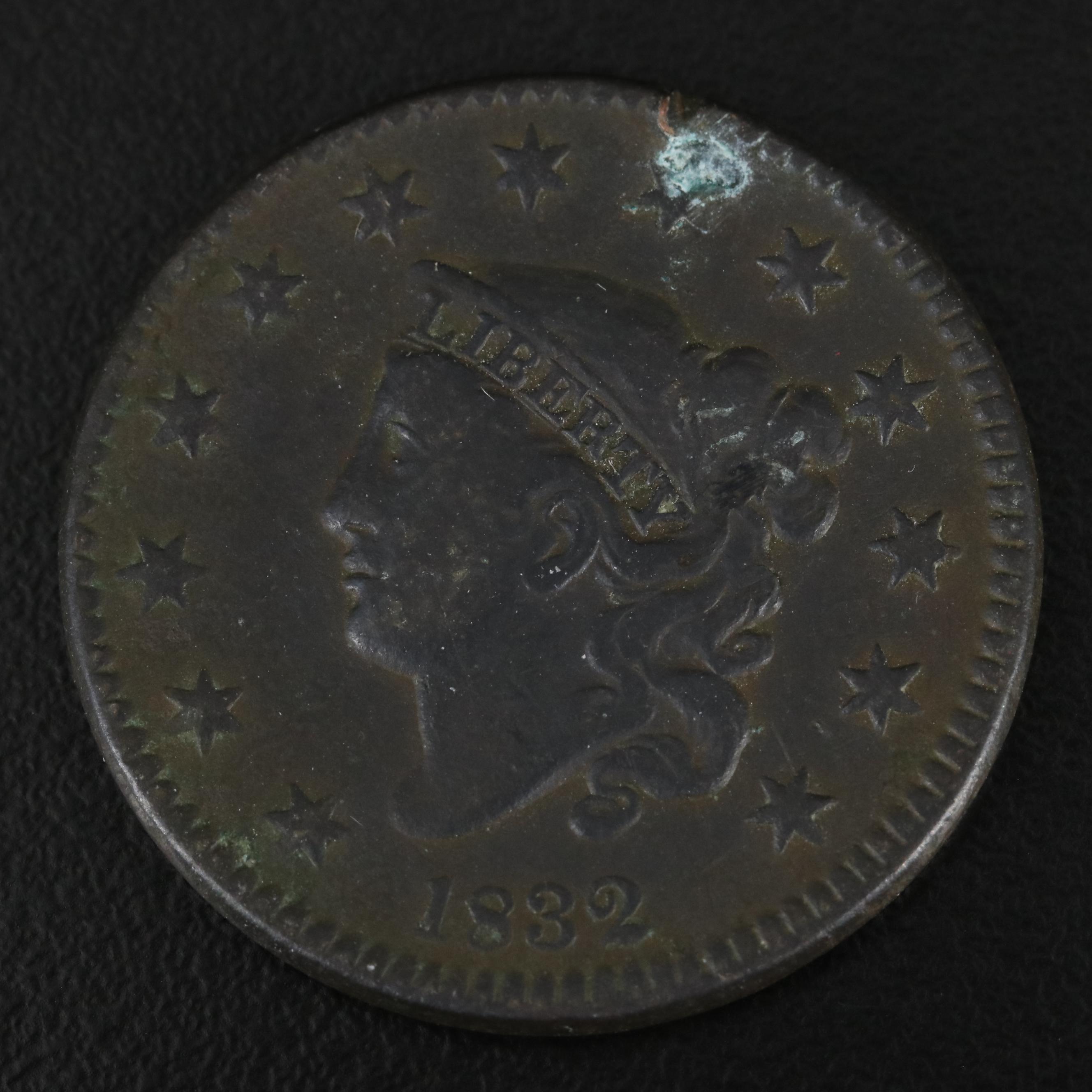 Five Various U.S. Large Cents Including 1832