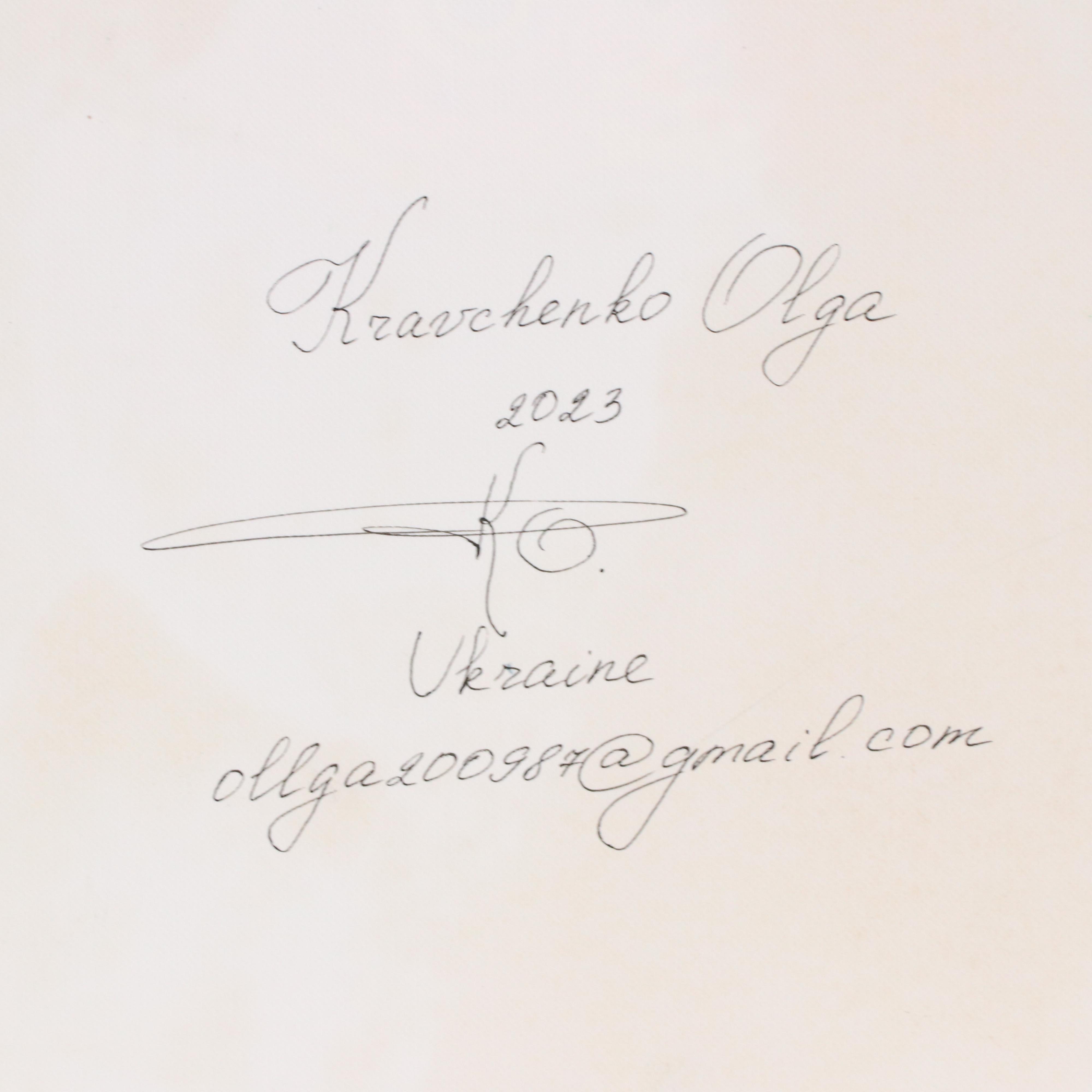 Olga Kravchenko Oil Painting of a Parrot, 2023