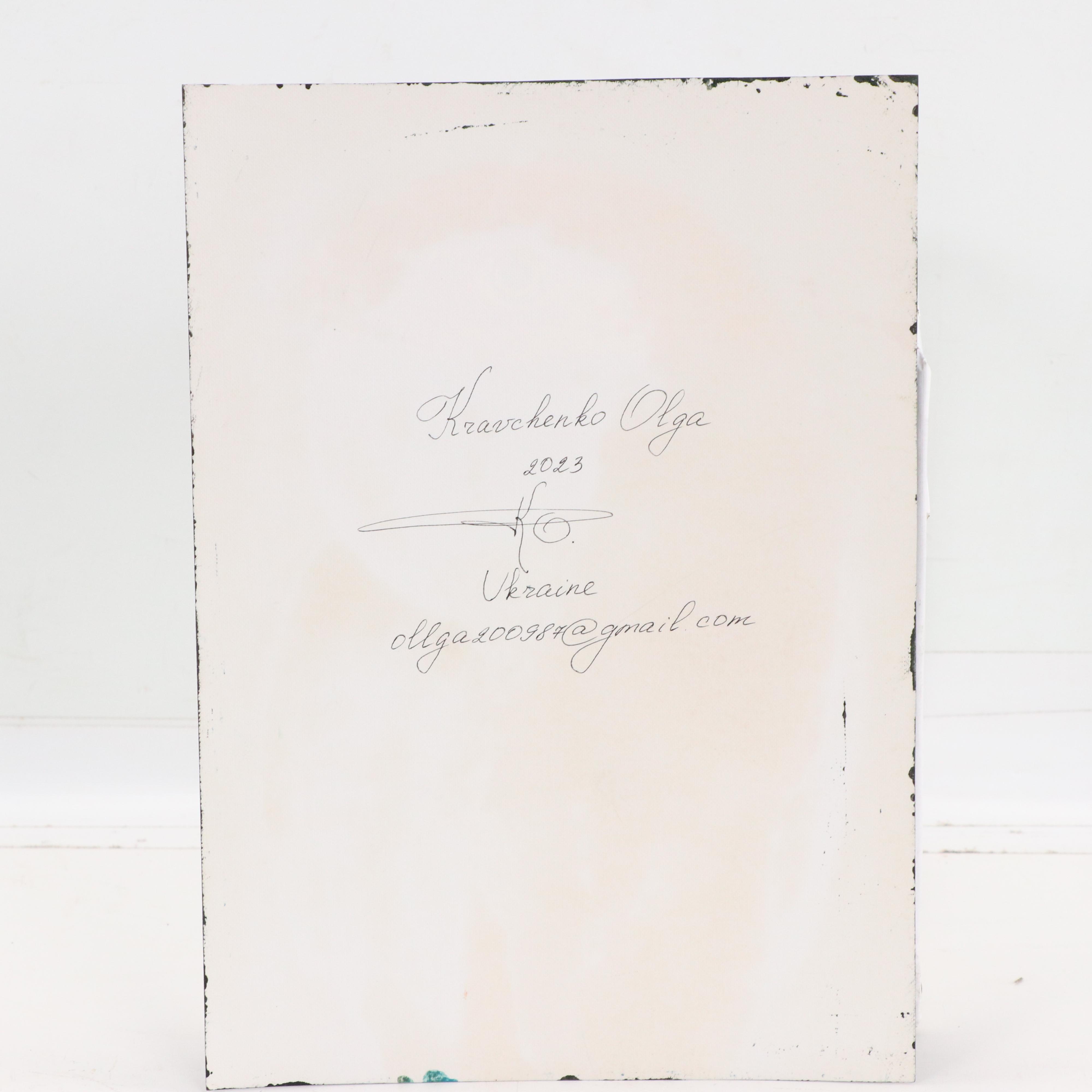 Olga Kravchenko Oil Painting of a Parrot, 2023