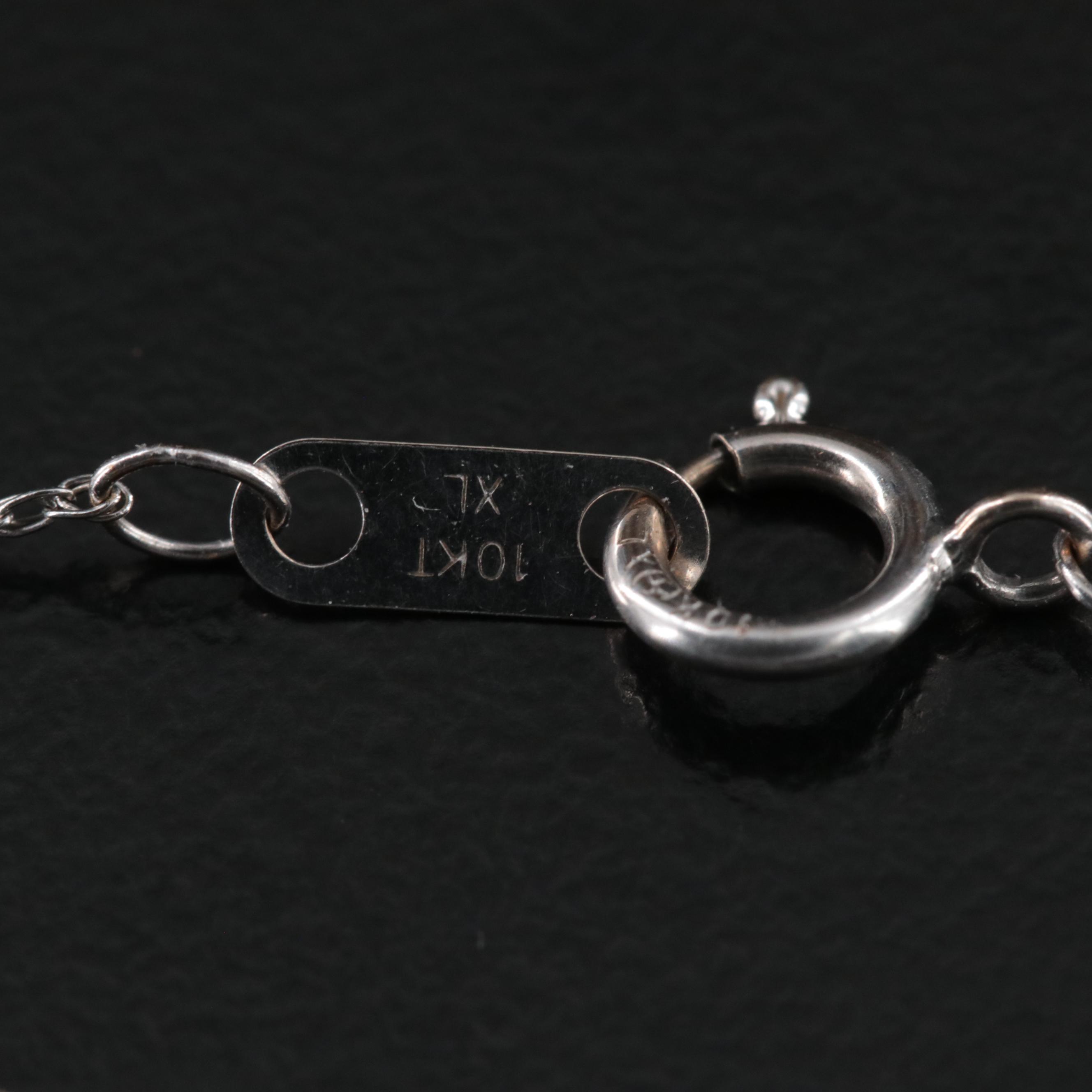 10K Sapphire and Diamond Heart Necklace