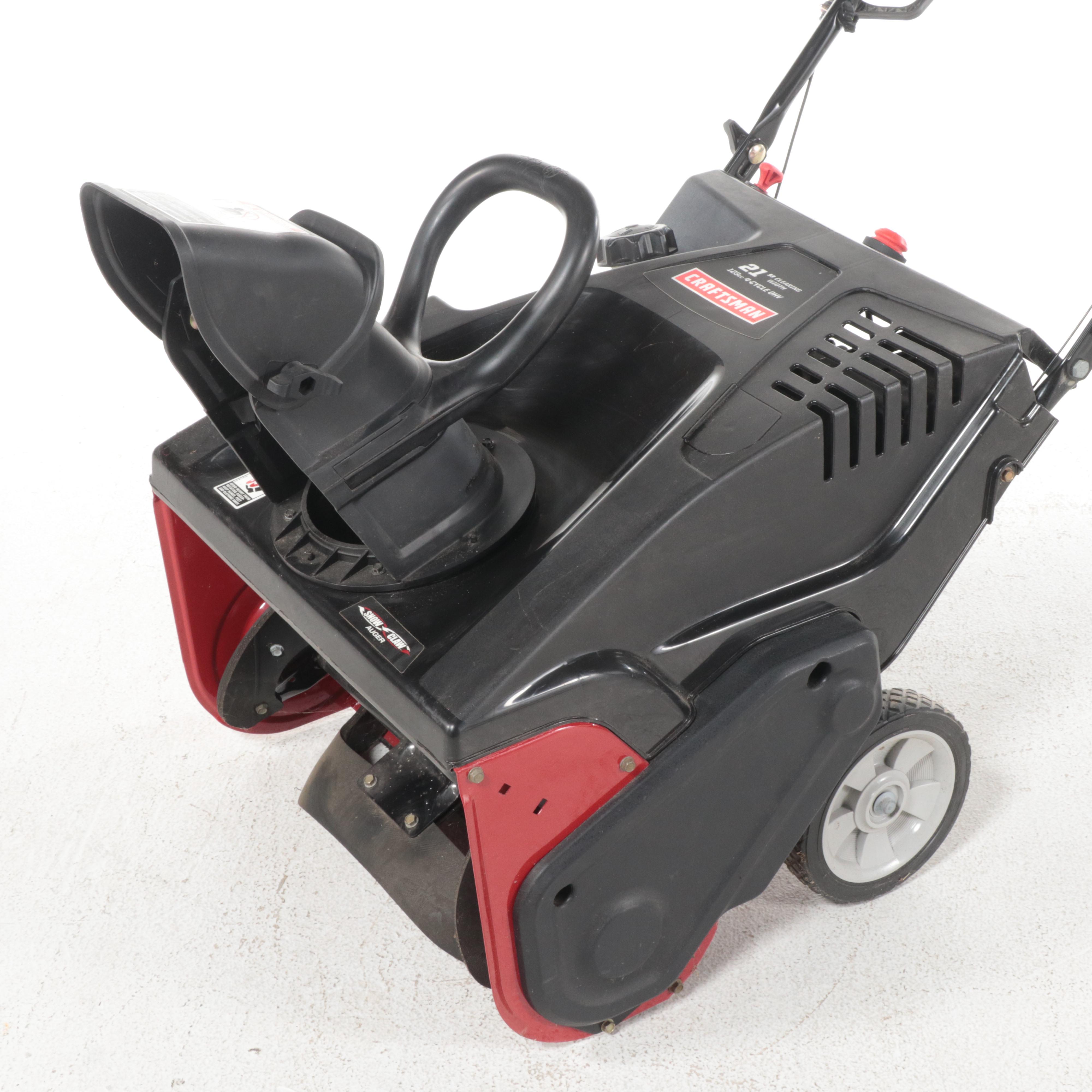 Craftsman 123cc 4Cycle OHV 21" Clearing Width Snow Blower EBTH