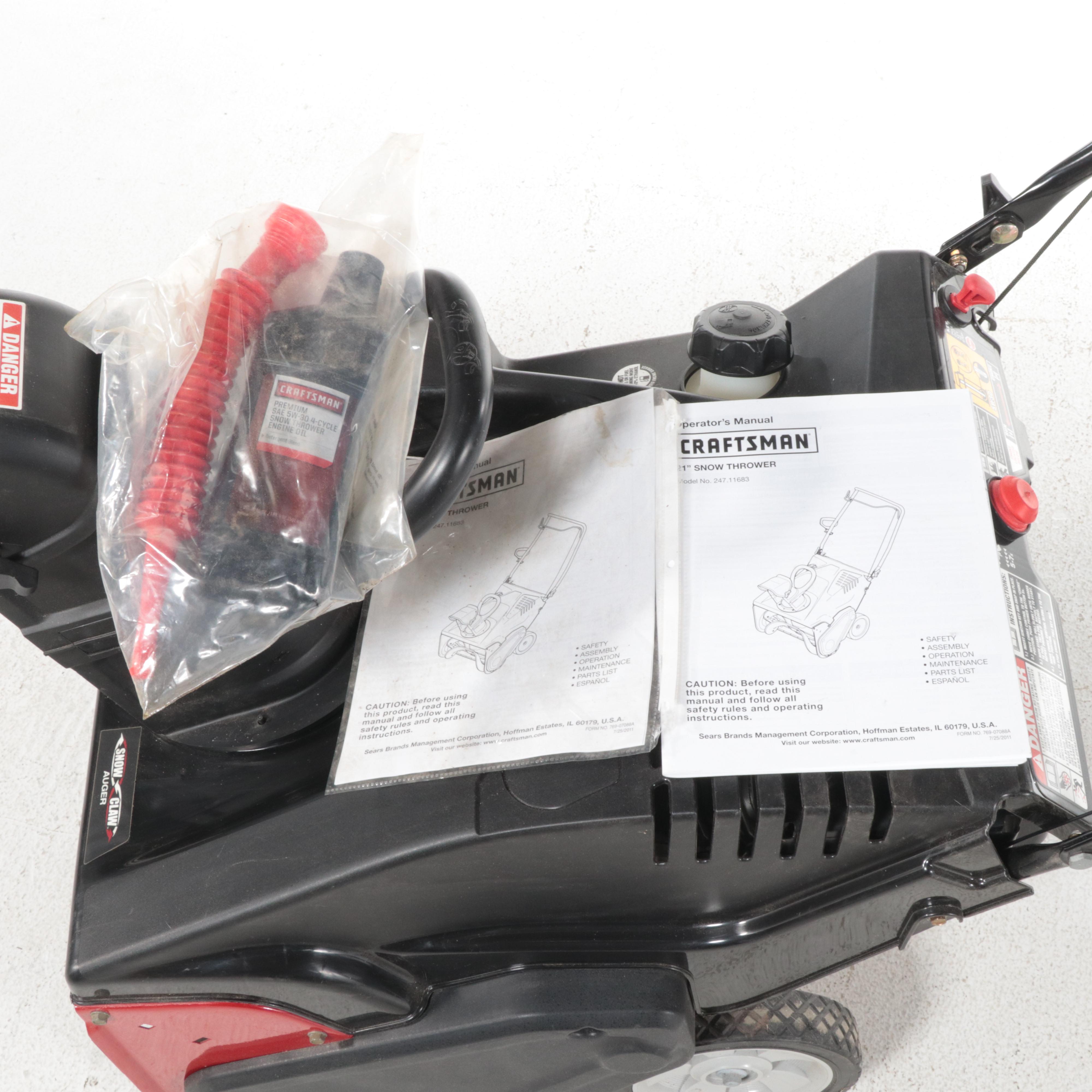 Craftsman 123cc 4-Cycle OHV  21" Clearing Width Snow Blower