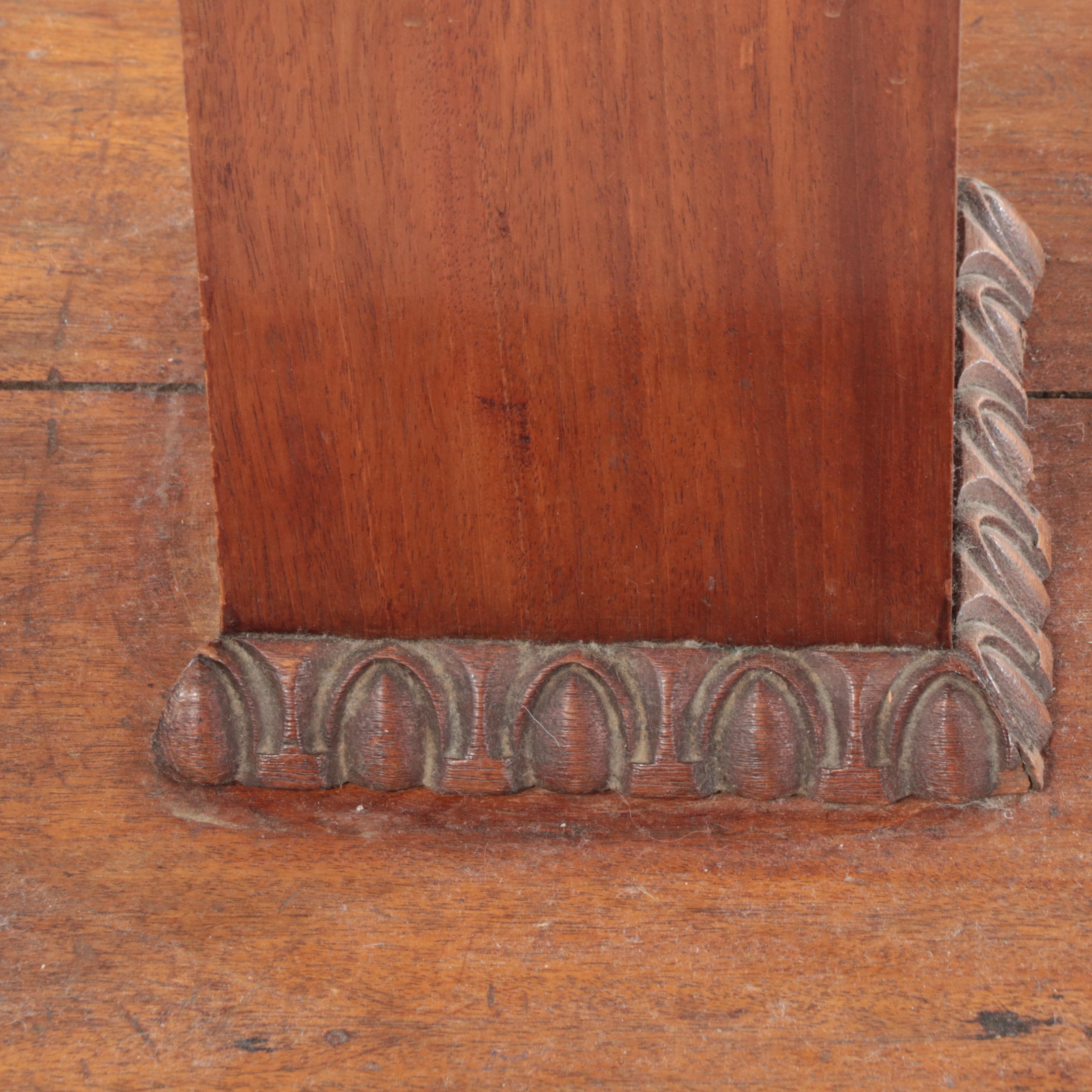 American Empire Revival Mahogany Pedestal Side Table, Early 20th Century