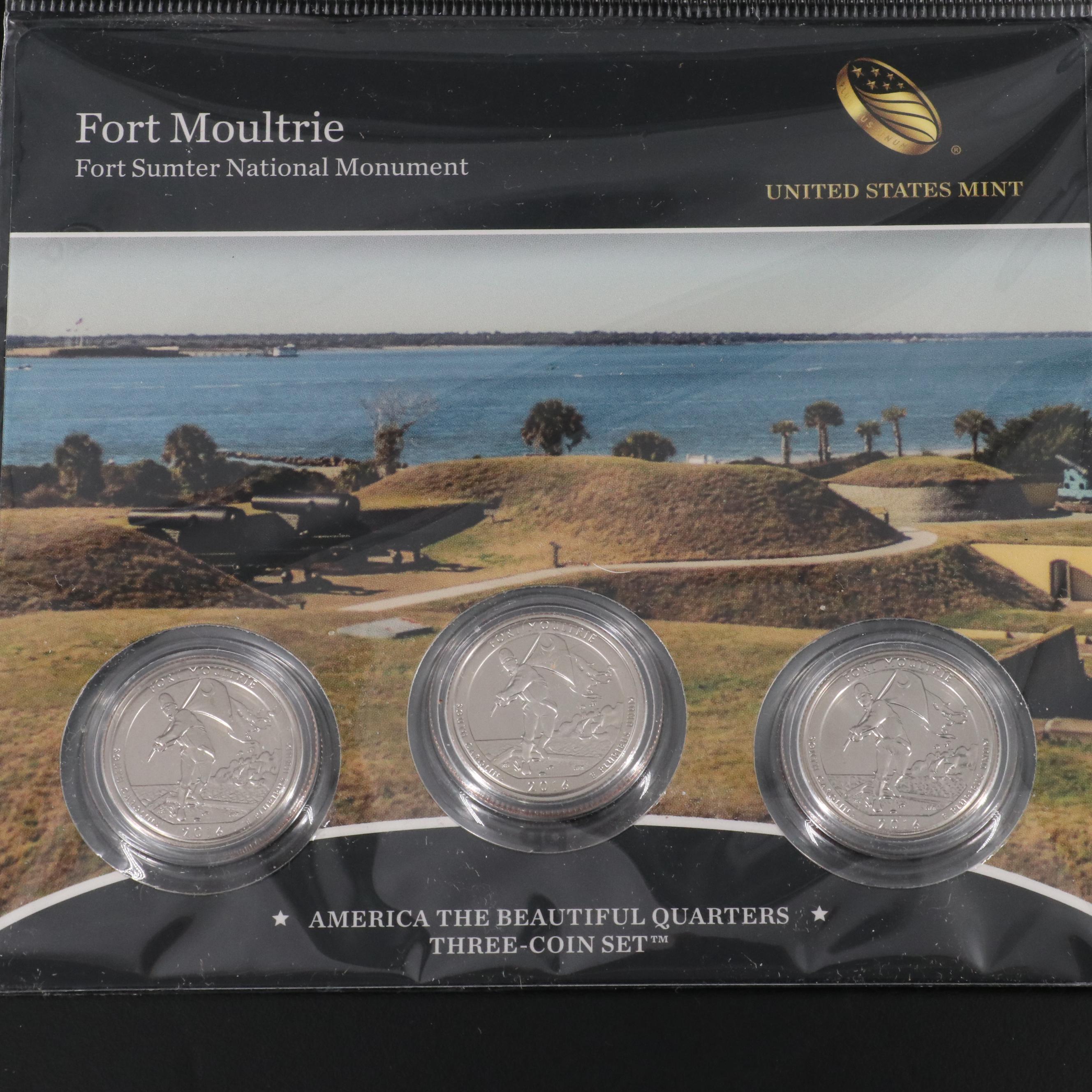 Ten Different America the Beautiful Quarters 3-Coin Sets