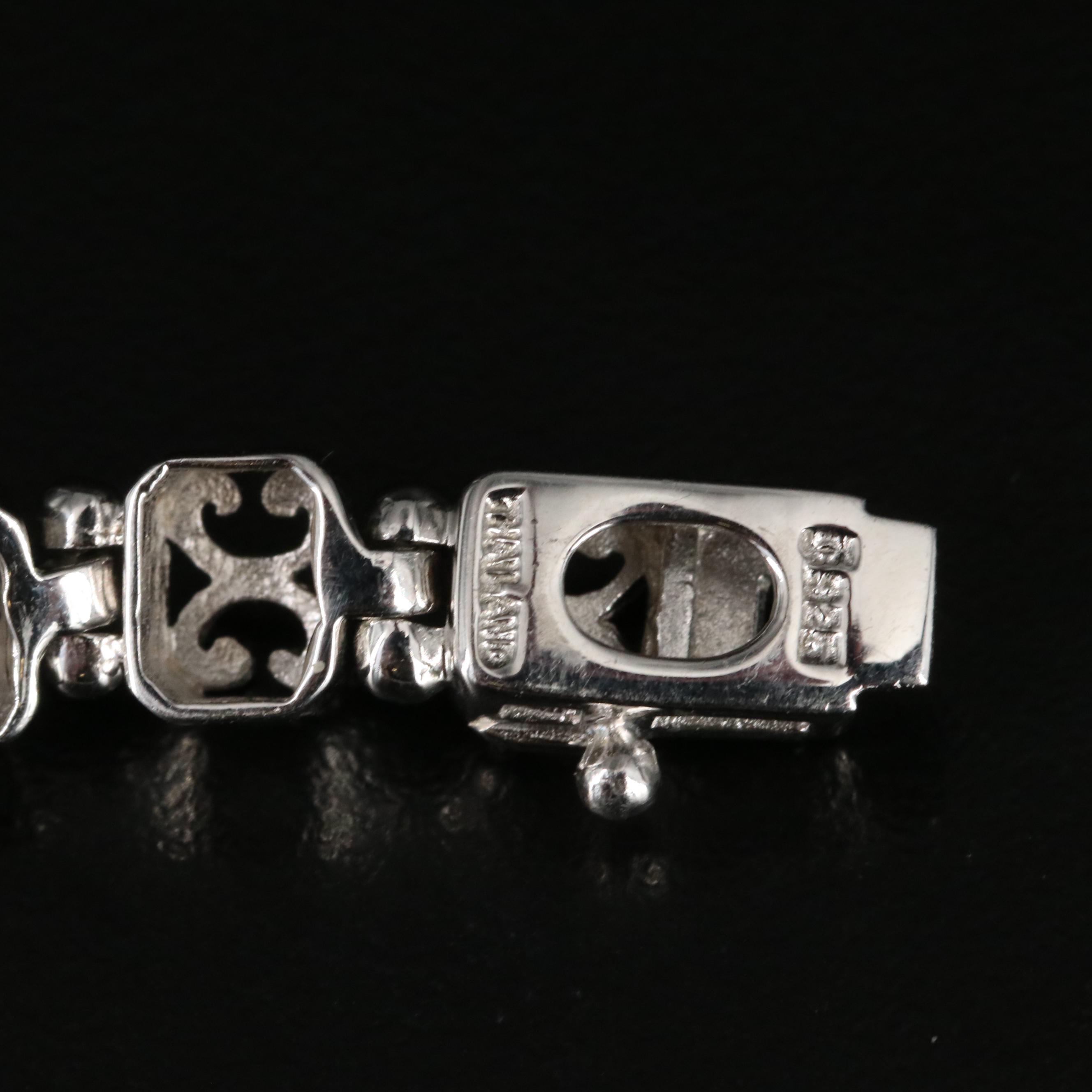 Sterling Graduated Prasiolite Bracelet