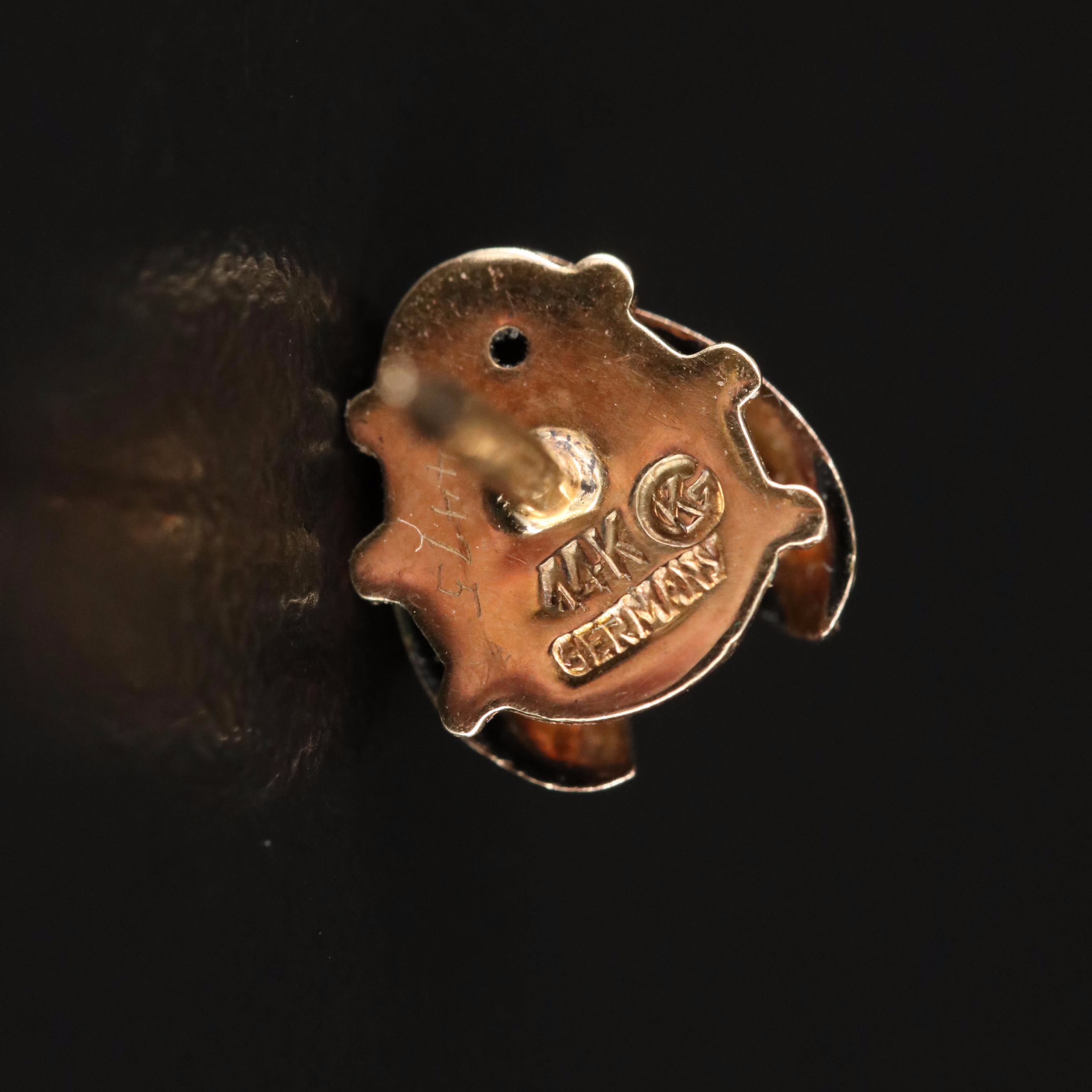 14K Enameled Ladybug Pin