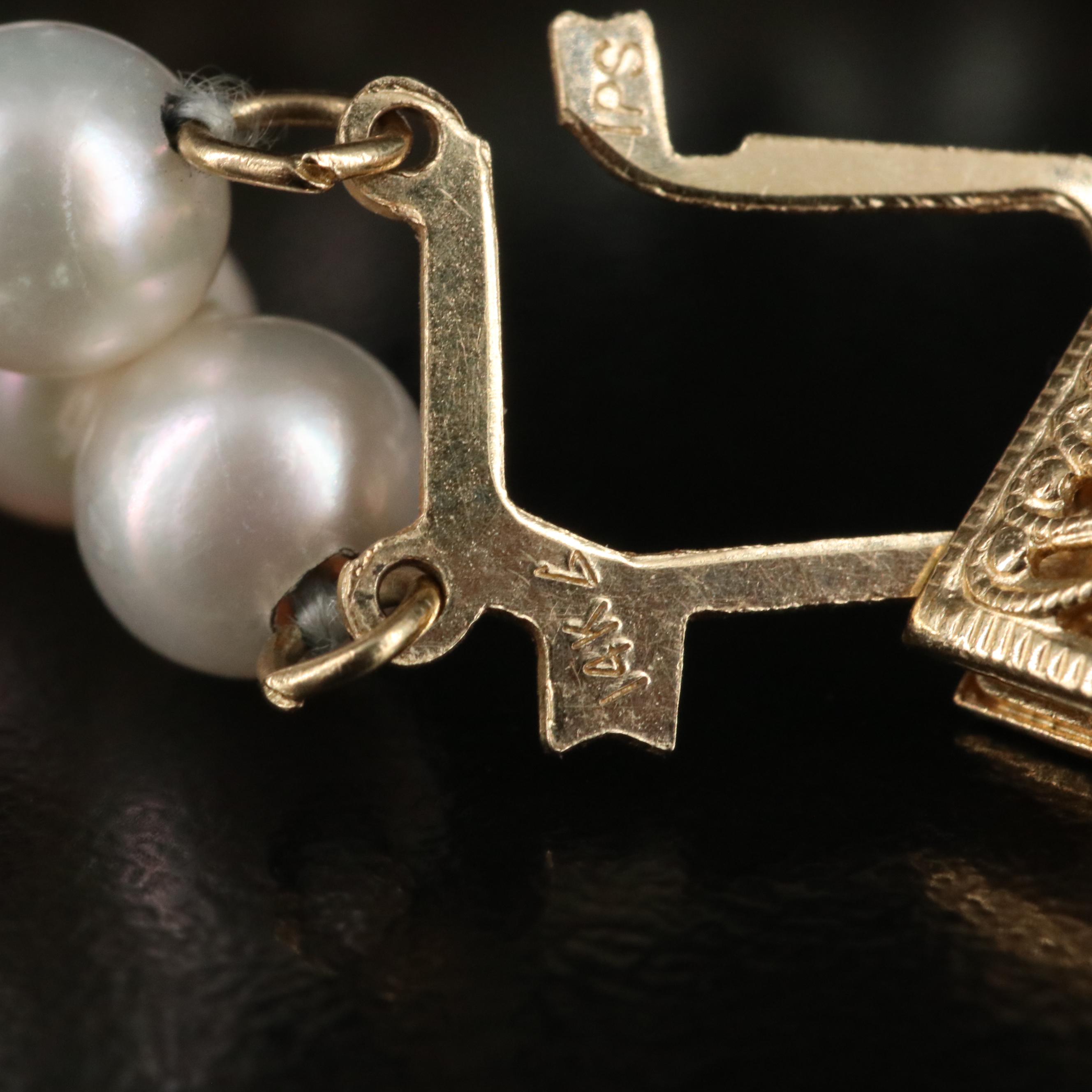 14K Pearl Bracelet