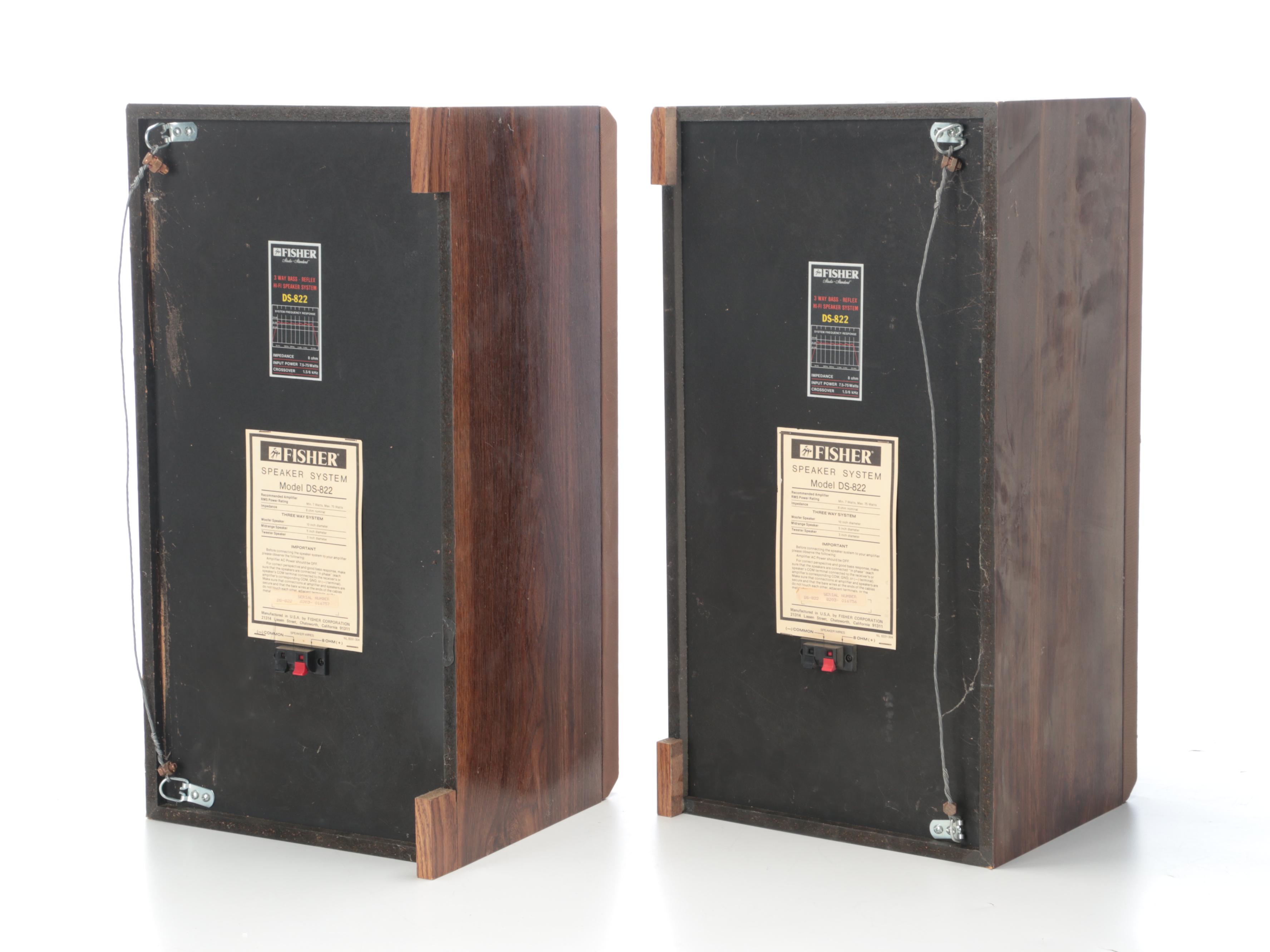 Fisher Receiver, Tape Deck and GE with Pioneer CD Player, Fisher Loudspeakers