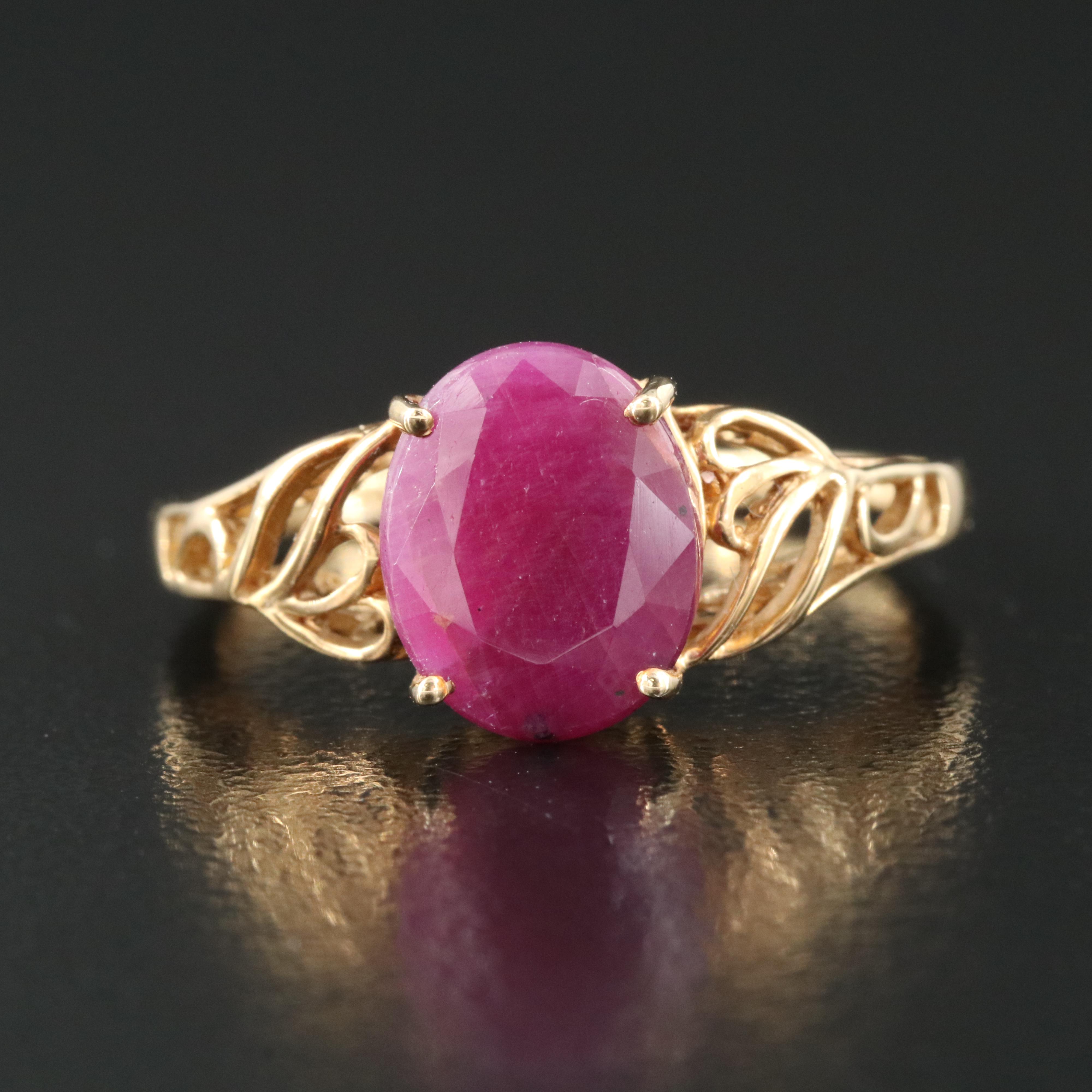 18K 3.11 CT Ruby Ring