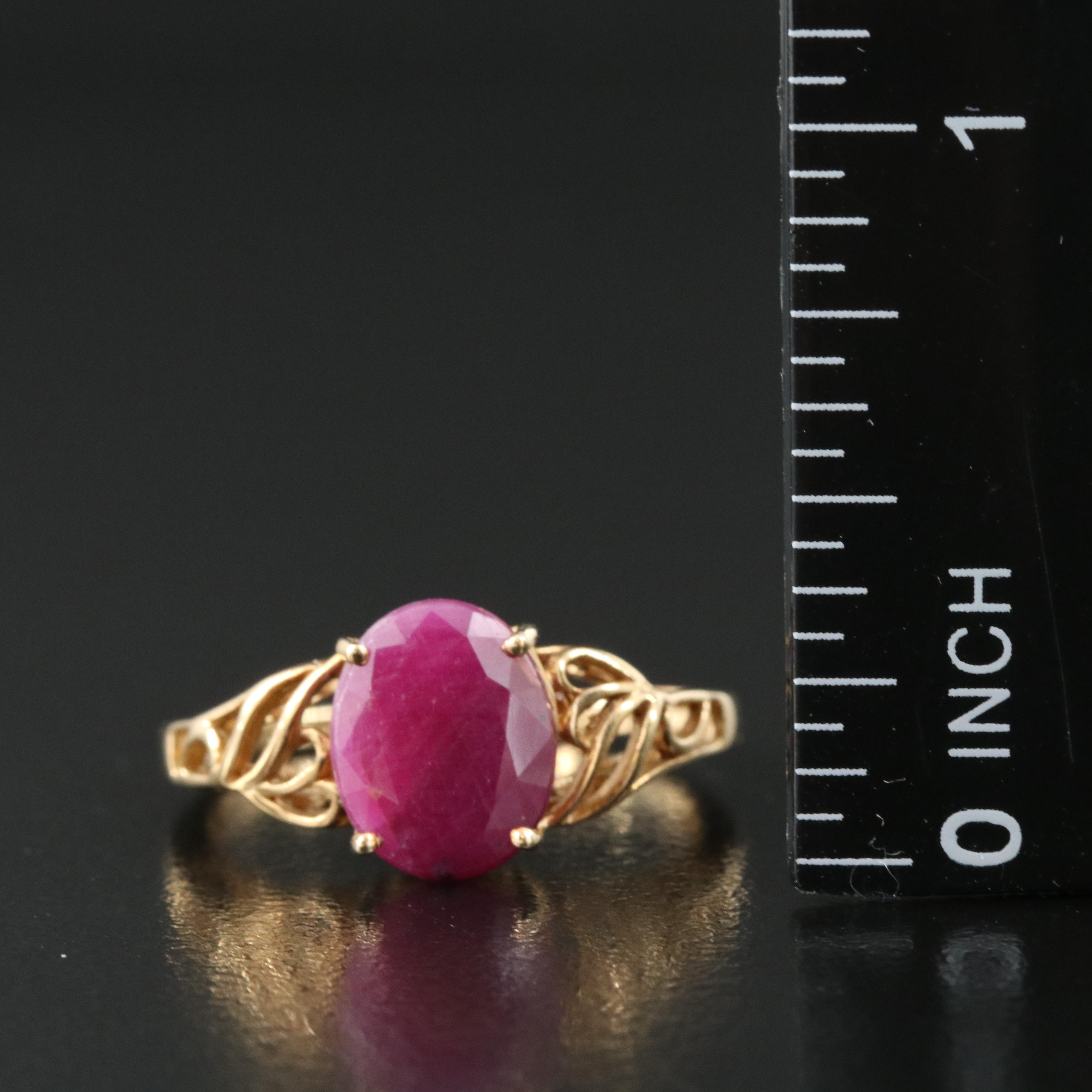18K 3.11 CT Ruby Ring