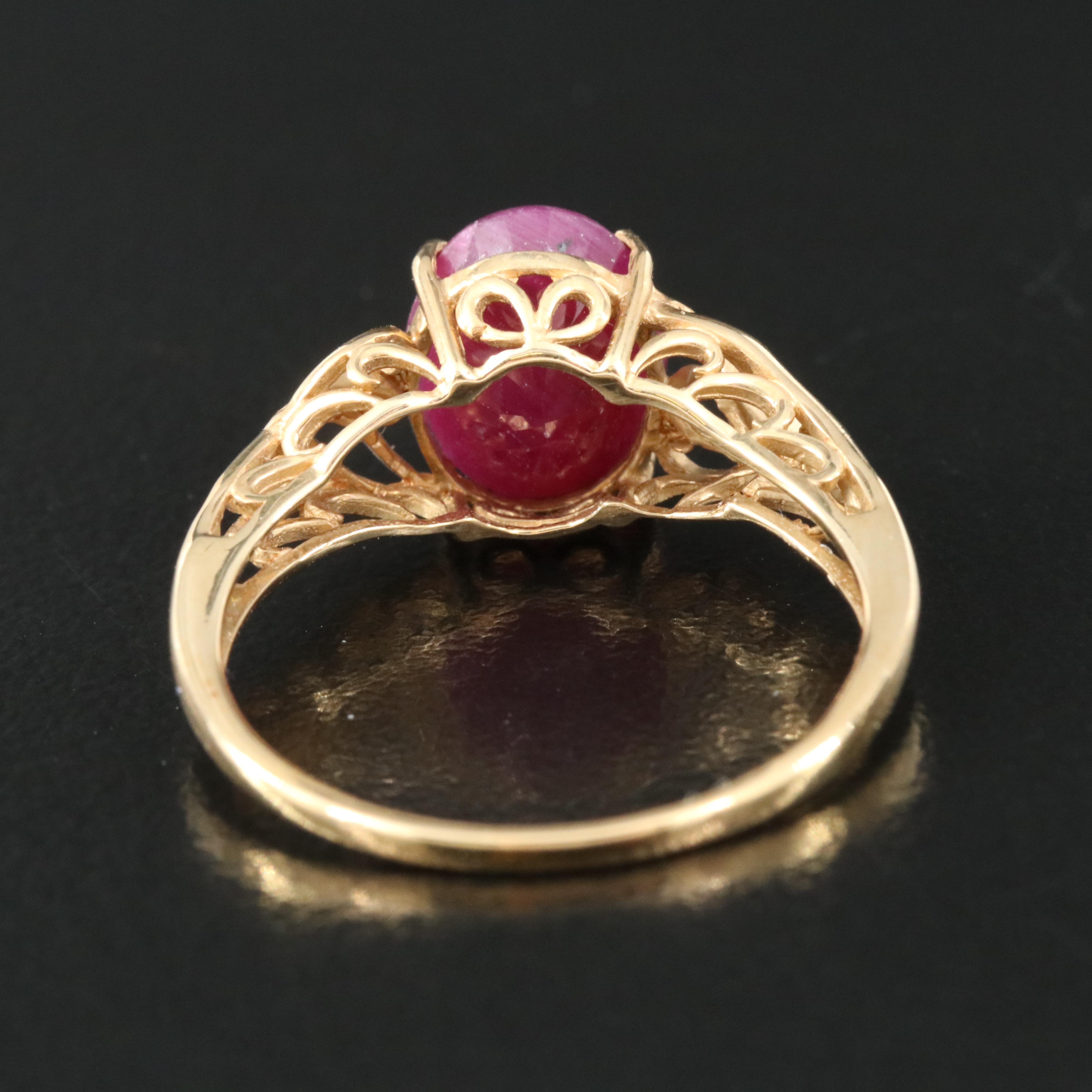 18K 3.11 CT Ruby Ring
