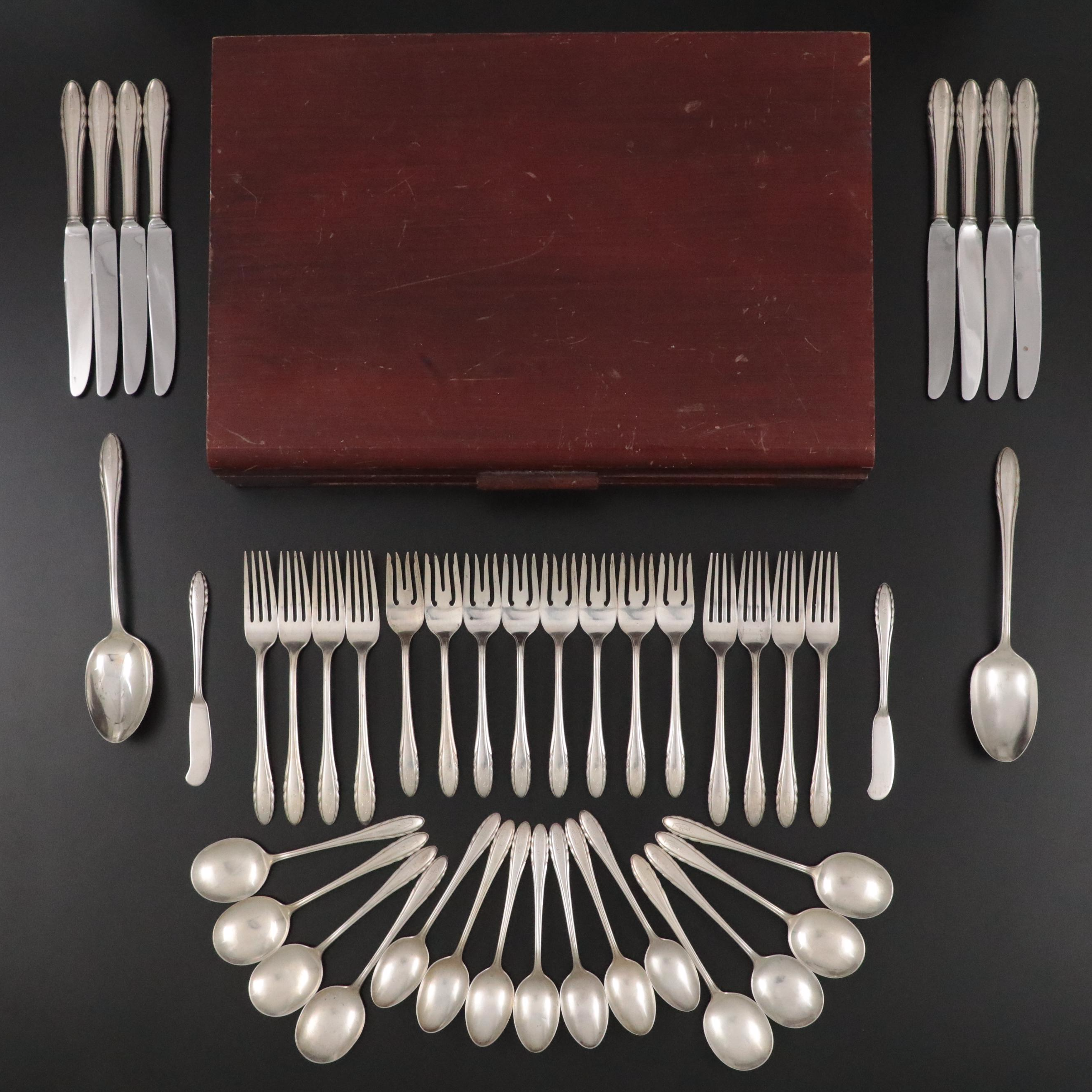 Gorham "Lyric" Sterling Silver Flatware with Wolff Presentation Chest