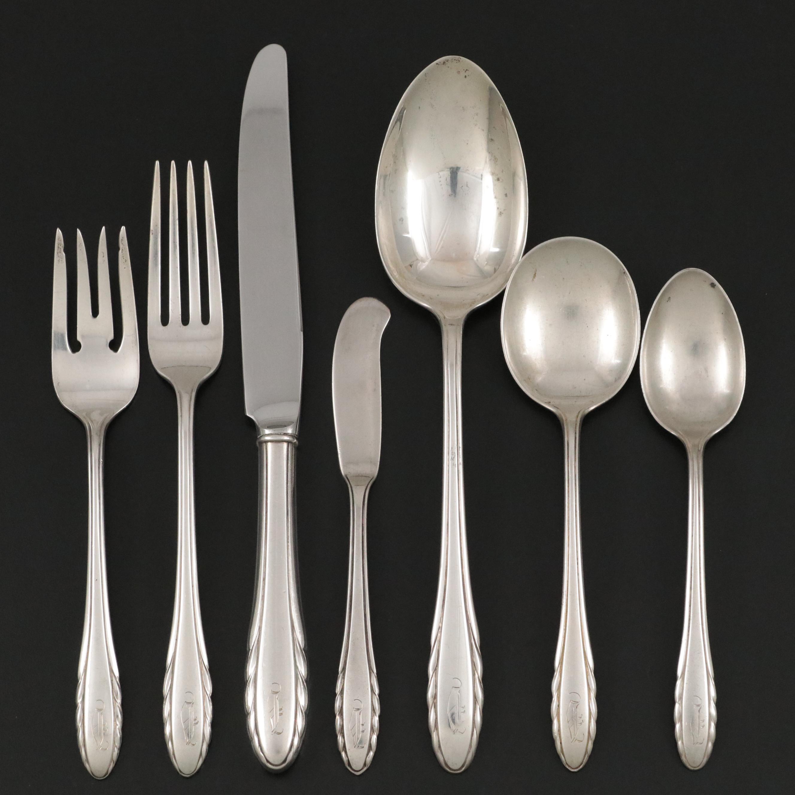 Gorham "Lyric" Sterling Silver Flatware with Wolff Presentation Chest