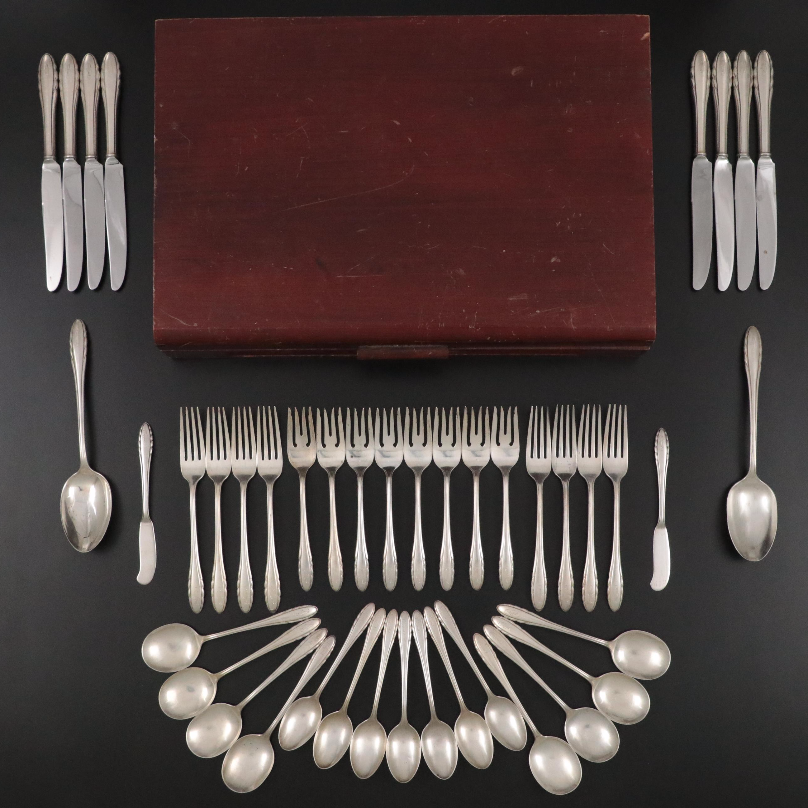 Gorham "Lyric" Sterling Silver Flatware with Wolff Presentation Chest