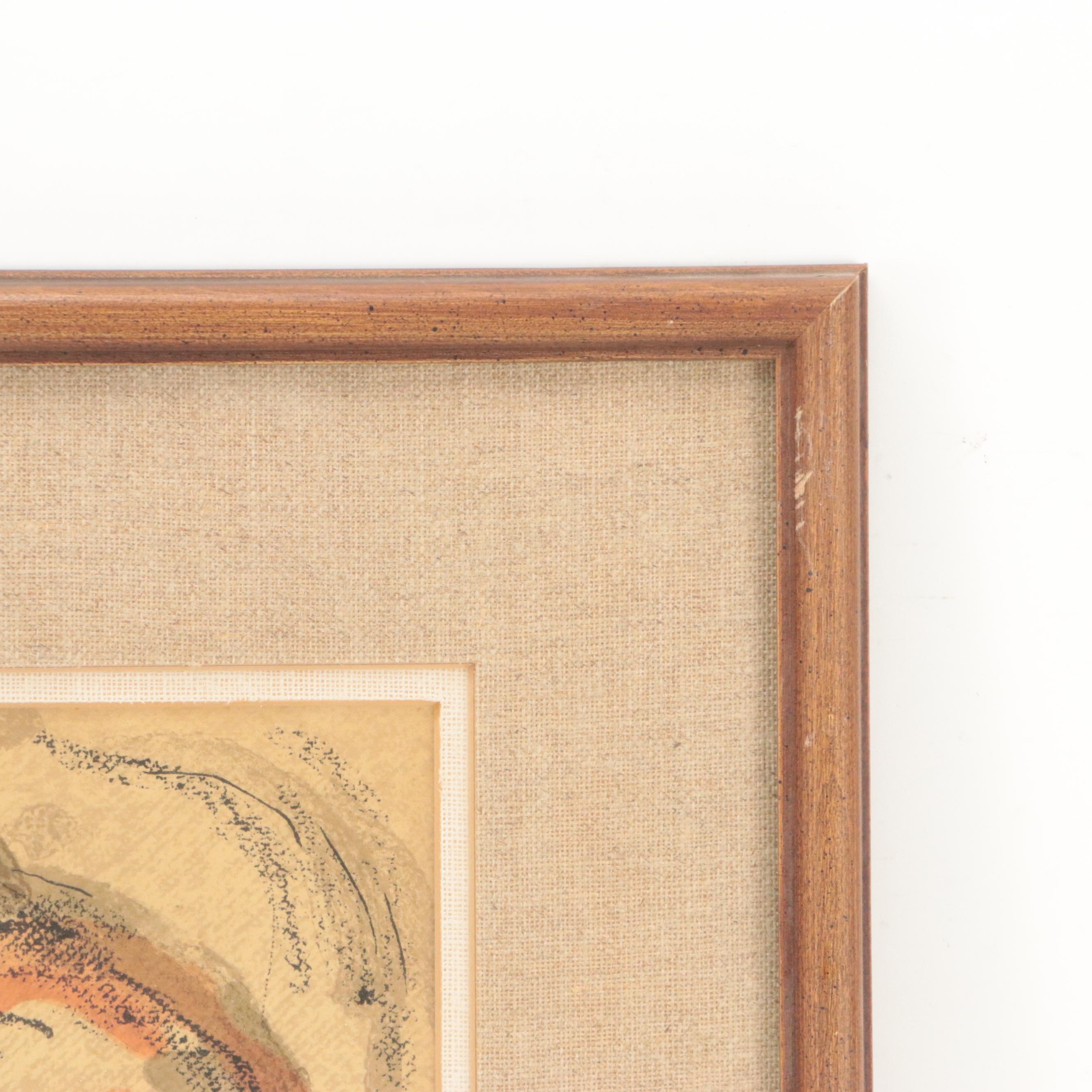 Marc Chagall Color Lithograph "Hagar In The Desert," 1960