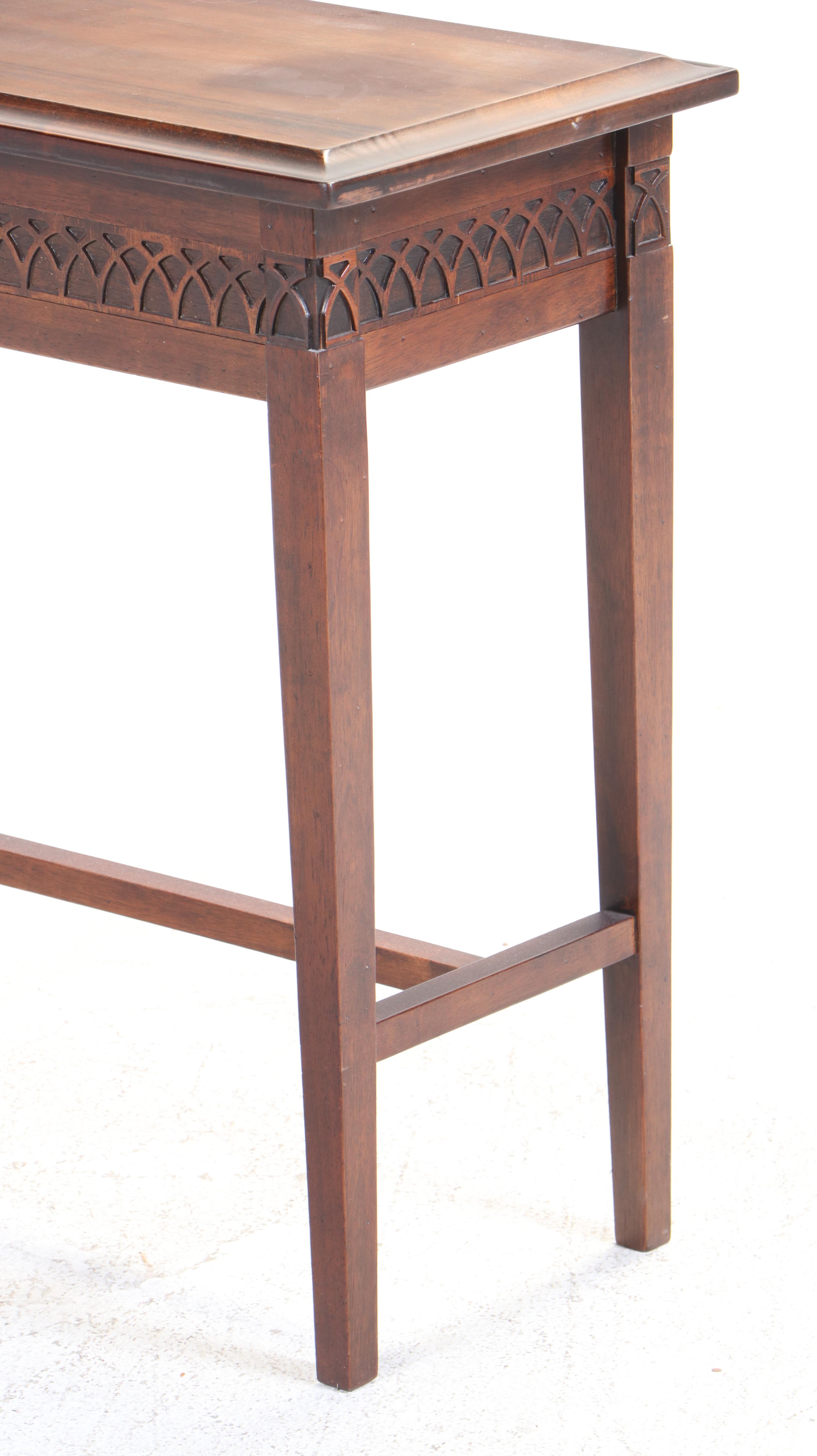 World Market Gothic Style Mahogany-Stained Side Table