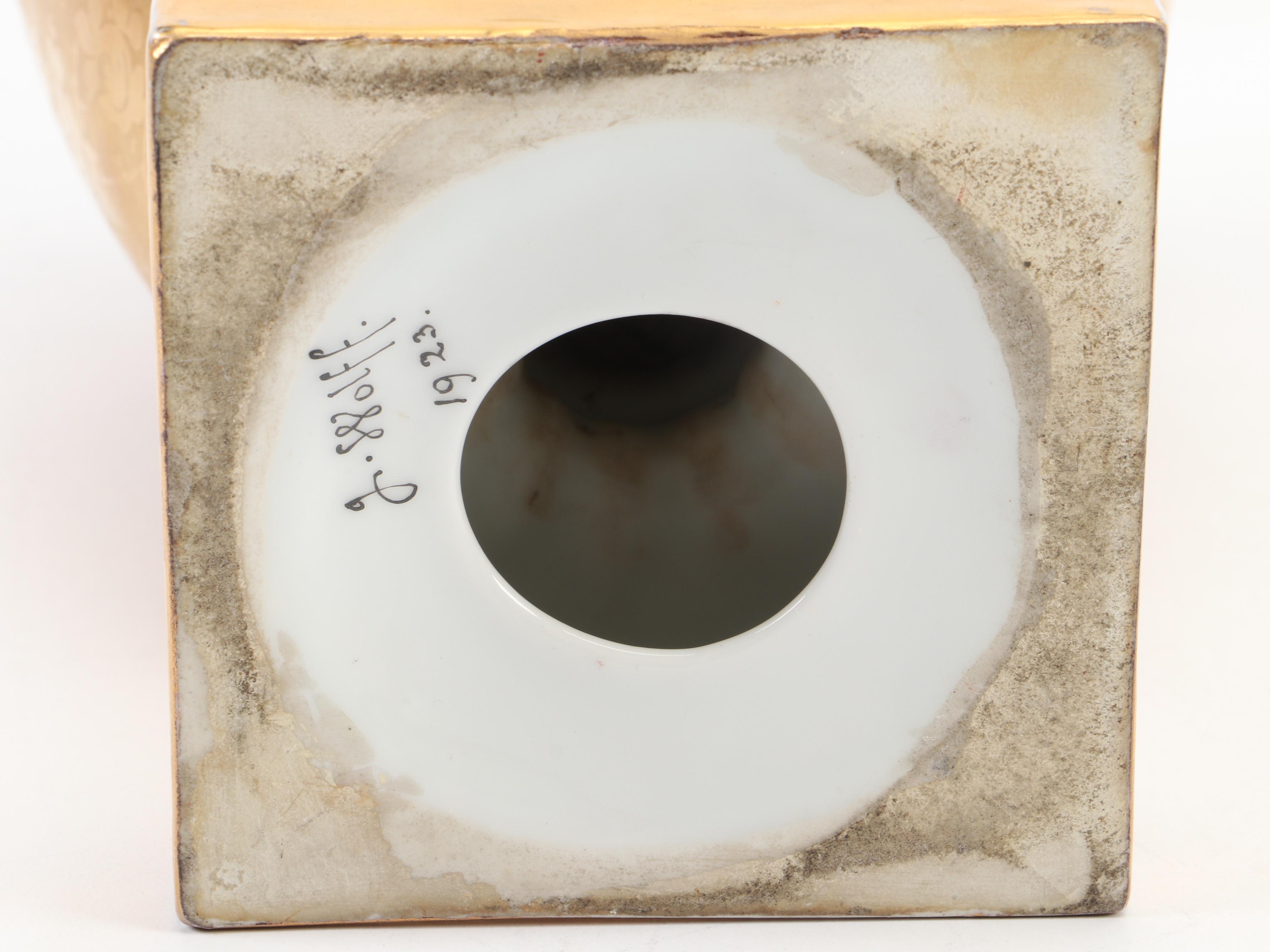 Empire Style Painted Porcelain Baluster Vase