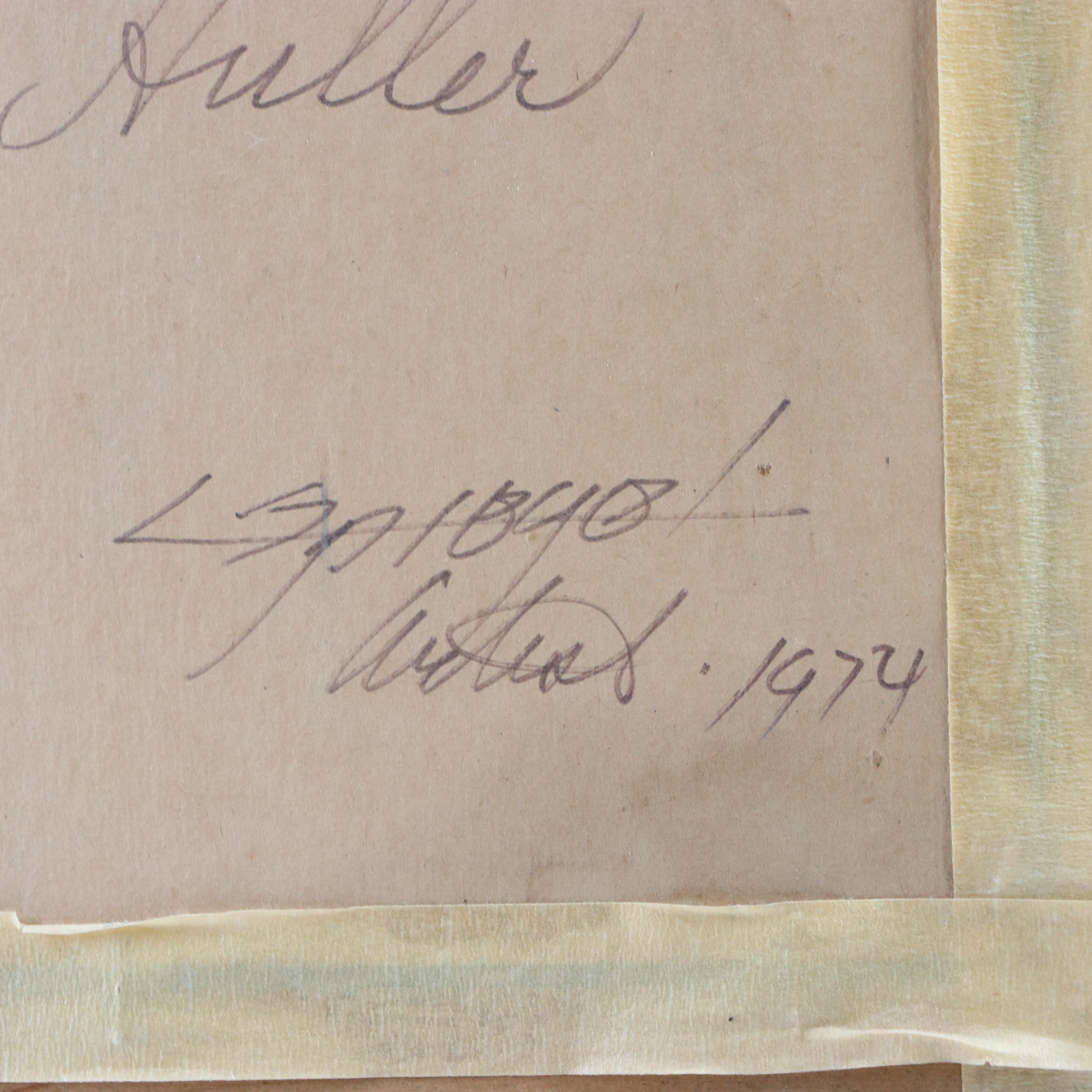 Louis Spiegel Clown Portrait Oil Painting, 1974