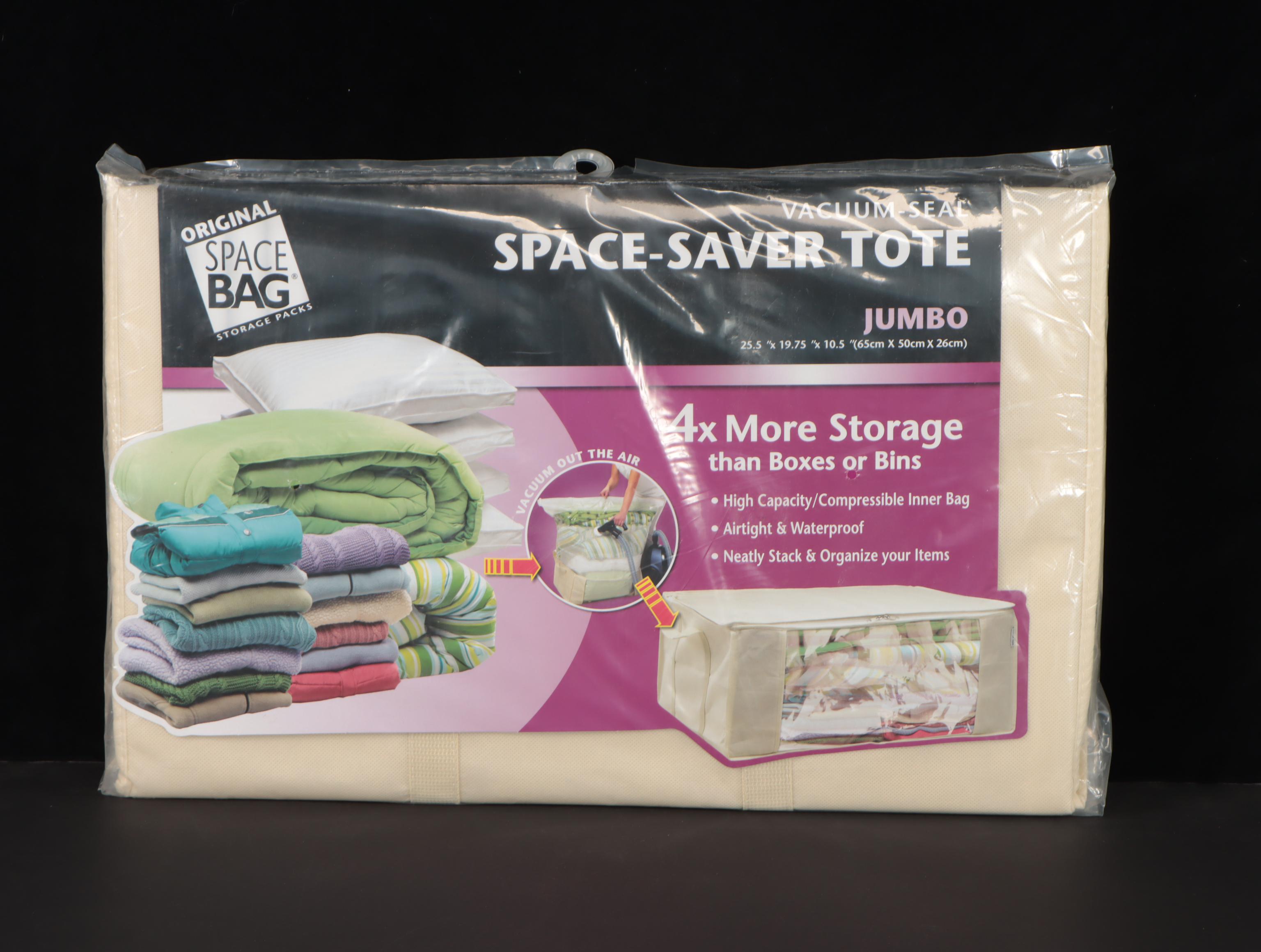 Space Bag Vacuum Seal Storage Bag with Plastic Tote EBTH