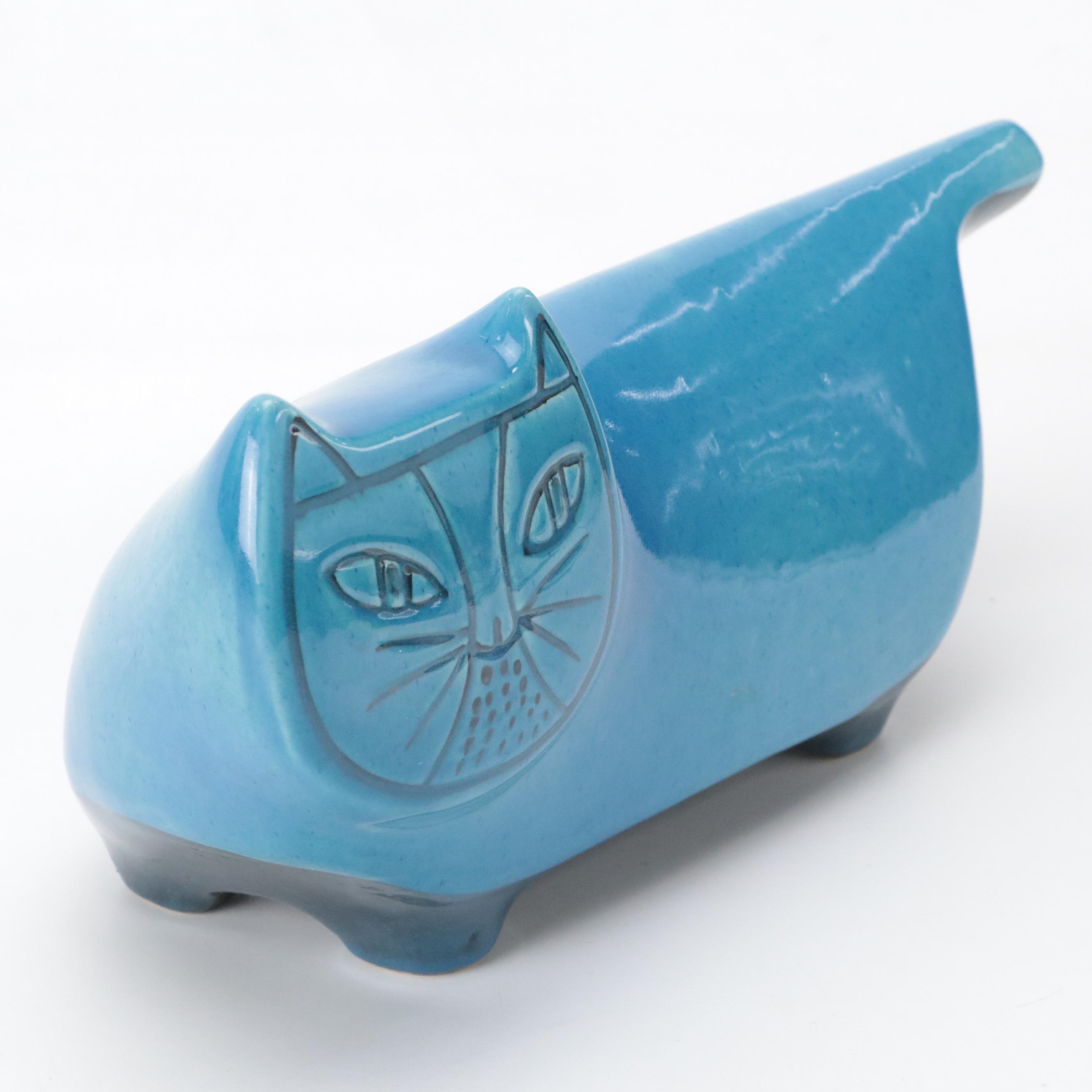 Dante Baldelli Ceramic Cat Bank, Mid-20th Century
