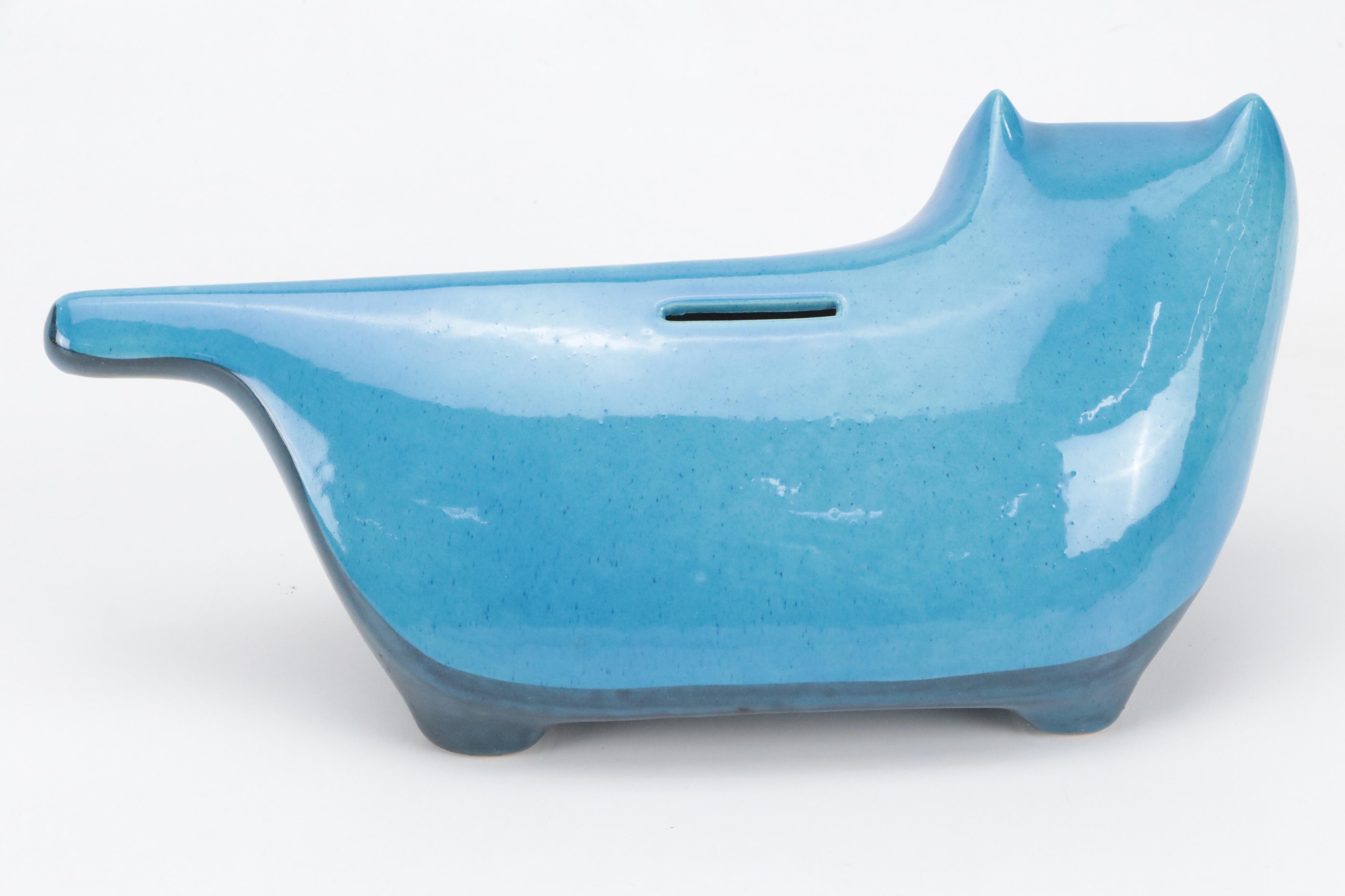 Dante Baldelli Ceramic Cat Bank, Mid-20th Century