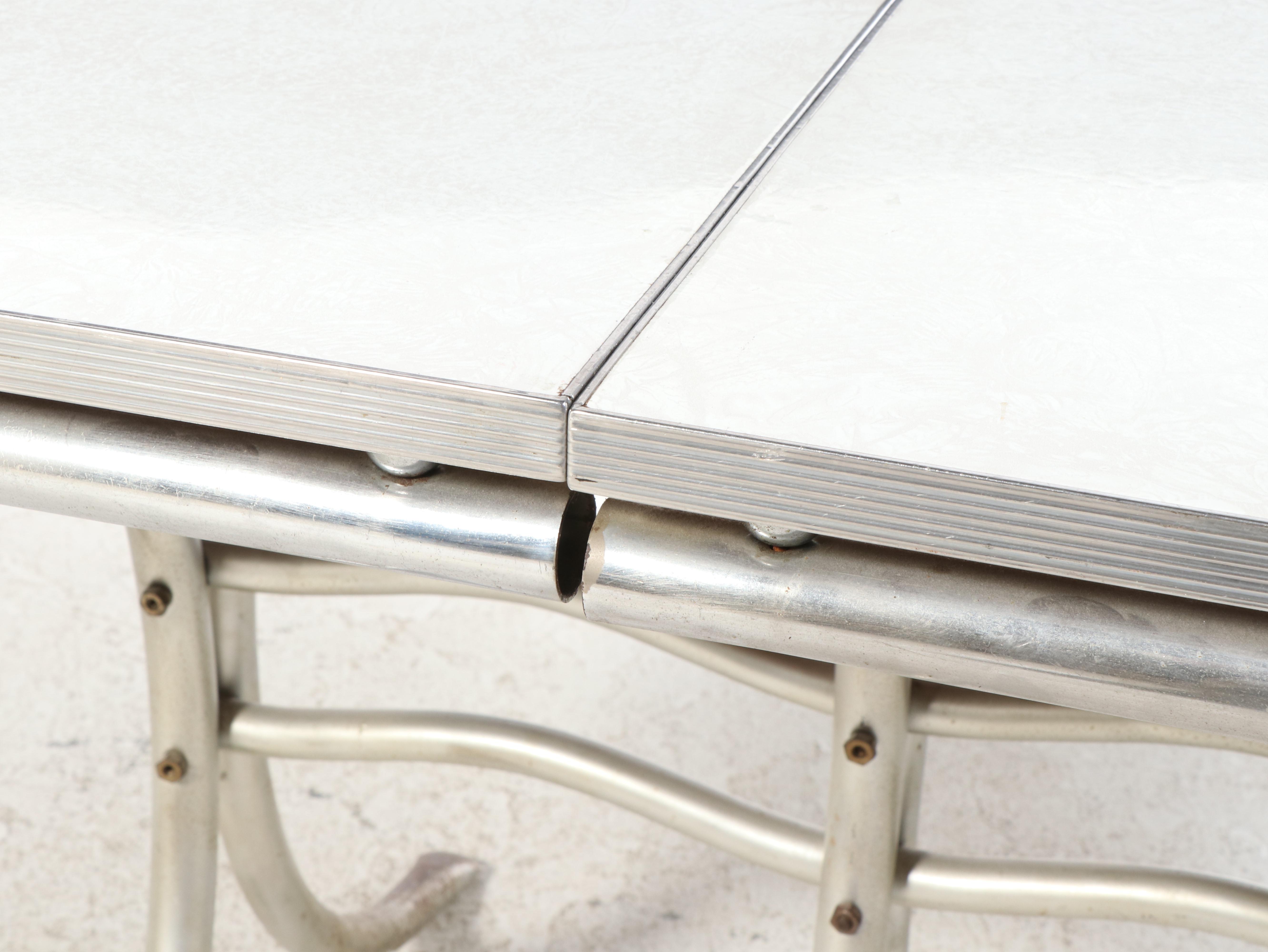 Douglas Furniture Chrome and Formica Extending Kitchen Table, Mid-20th Century