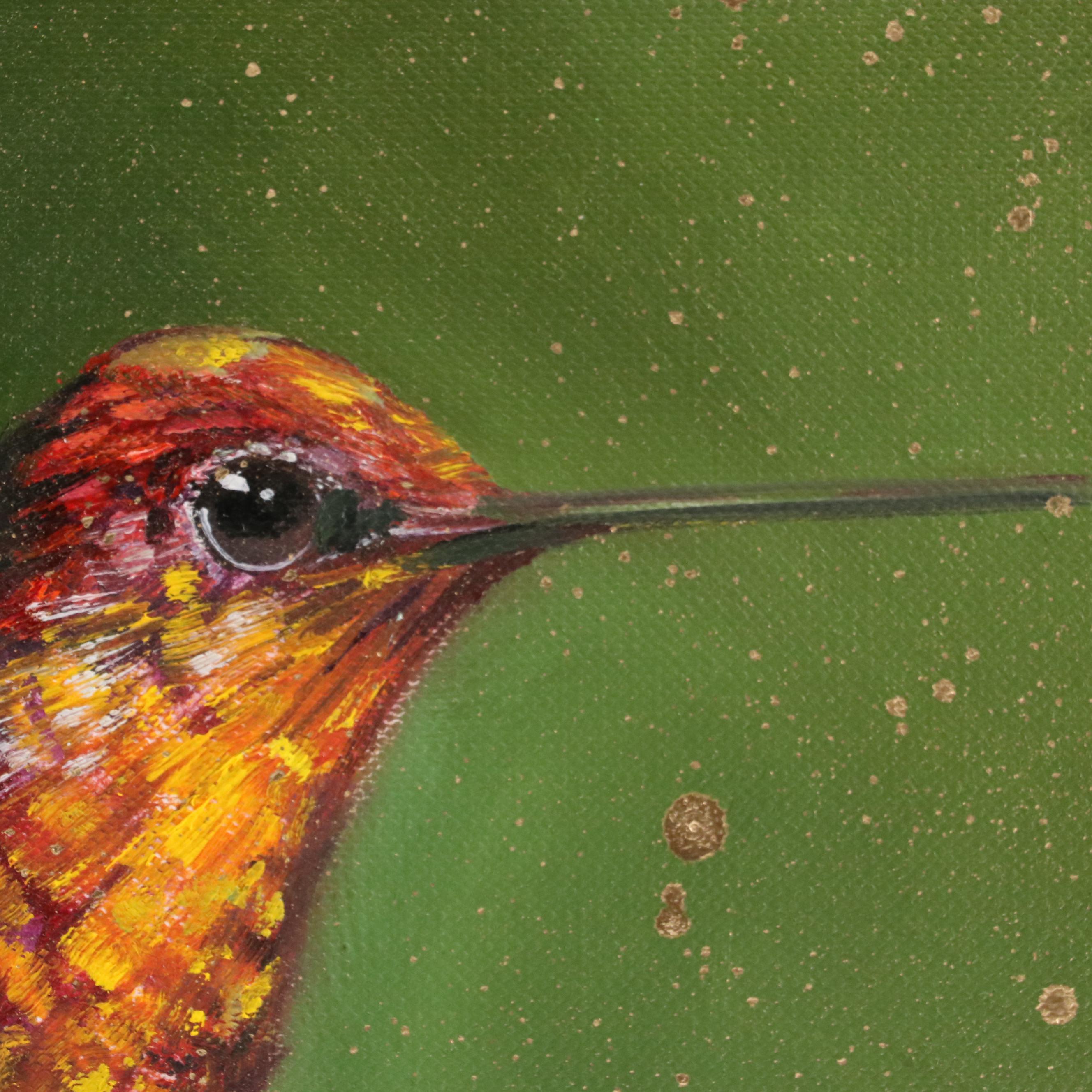 Inga Kovalenko Oil Painting of Hummingbird, 2023