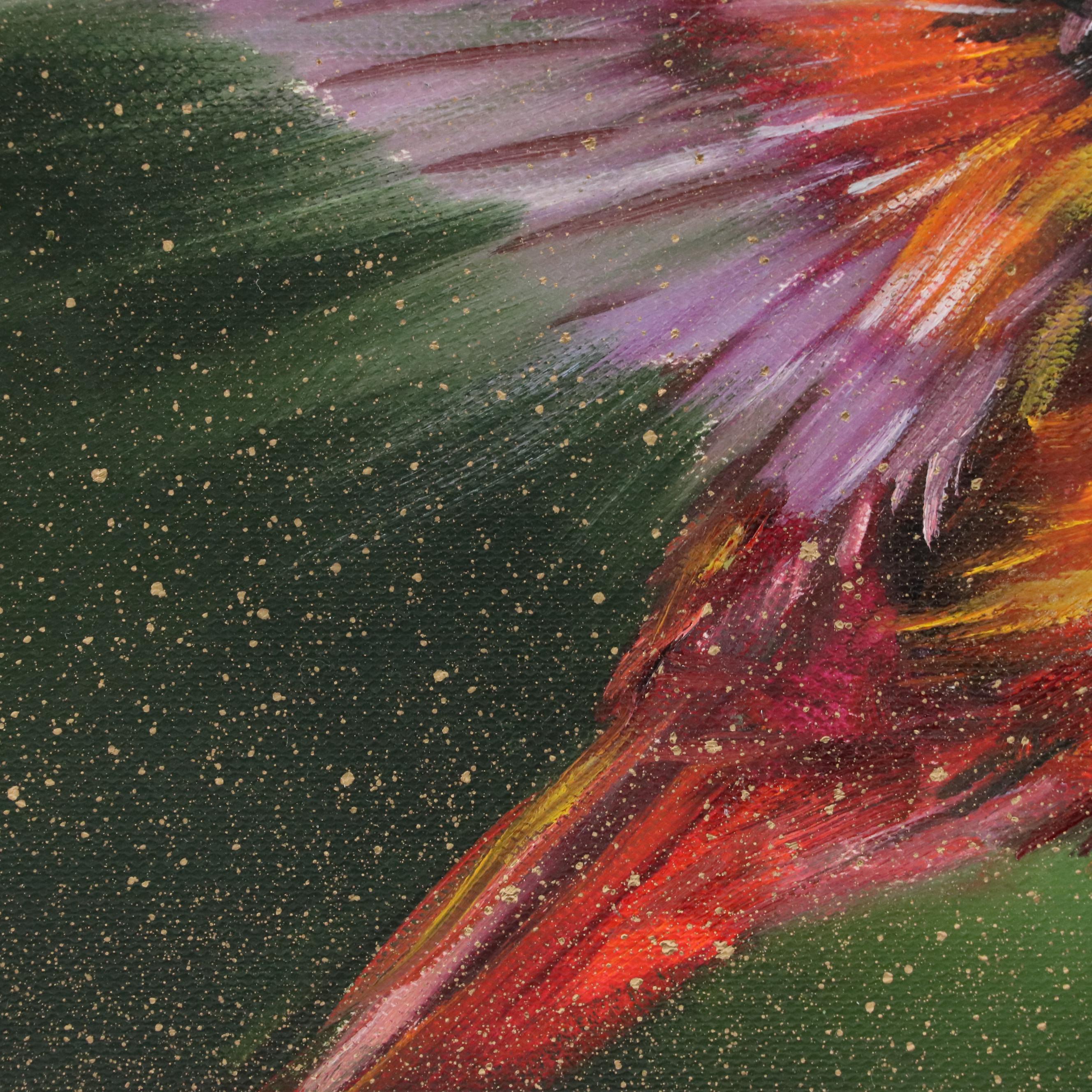 Inga Kovalenko Oil Painting of Hummingbird, 2023