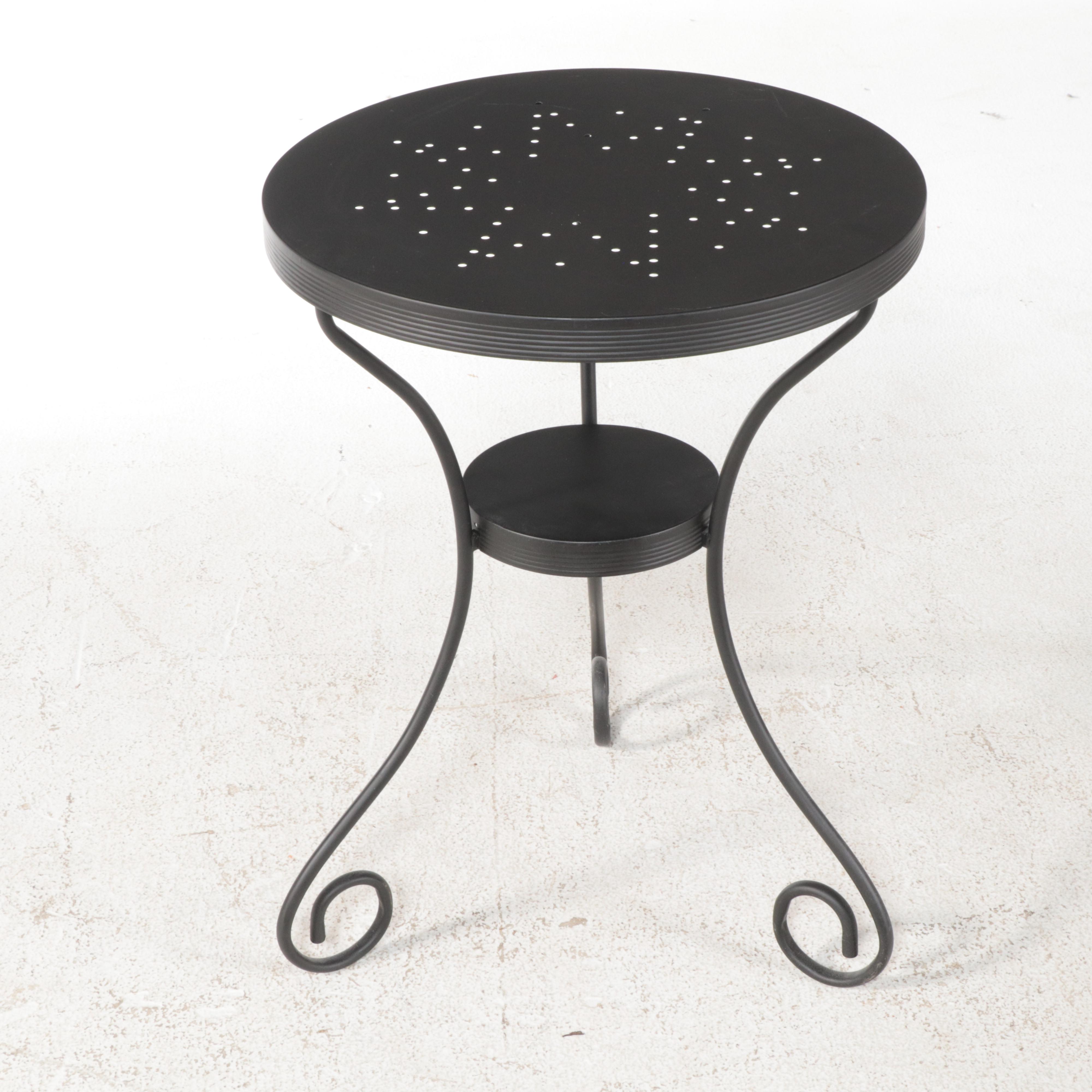 Pair of IKEA "Noresund" Powder-Coated Metal Side Tables