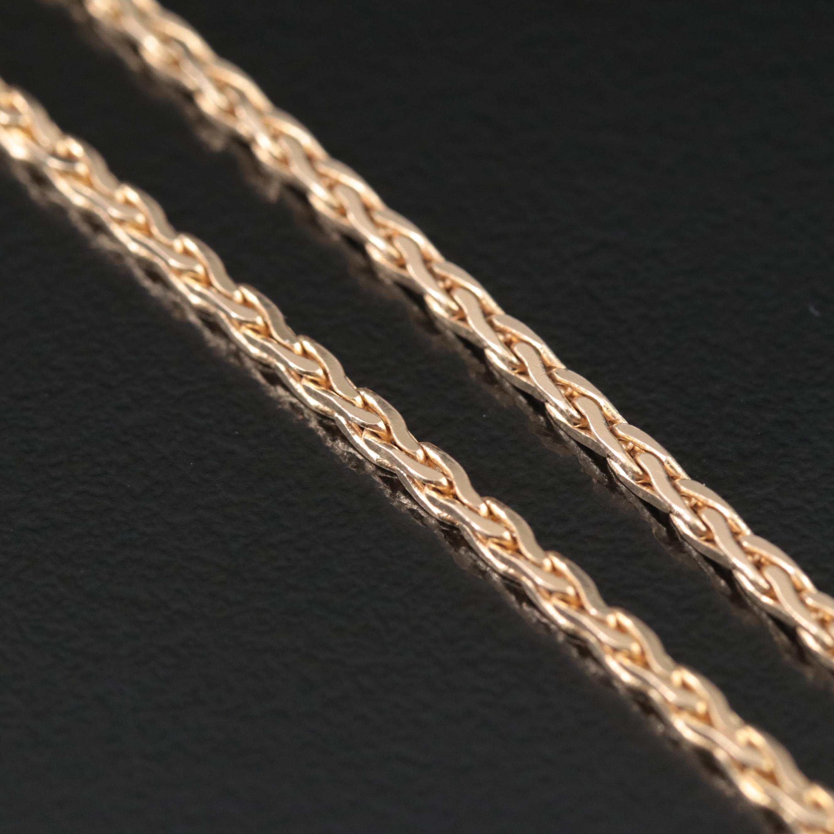 14K Wheat Chain Necklace