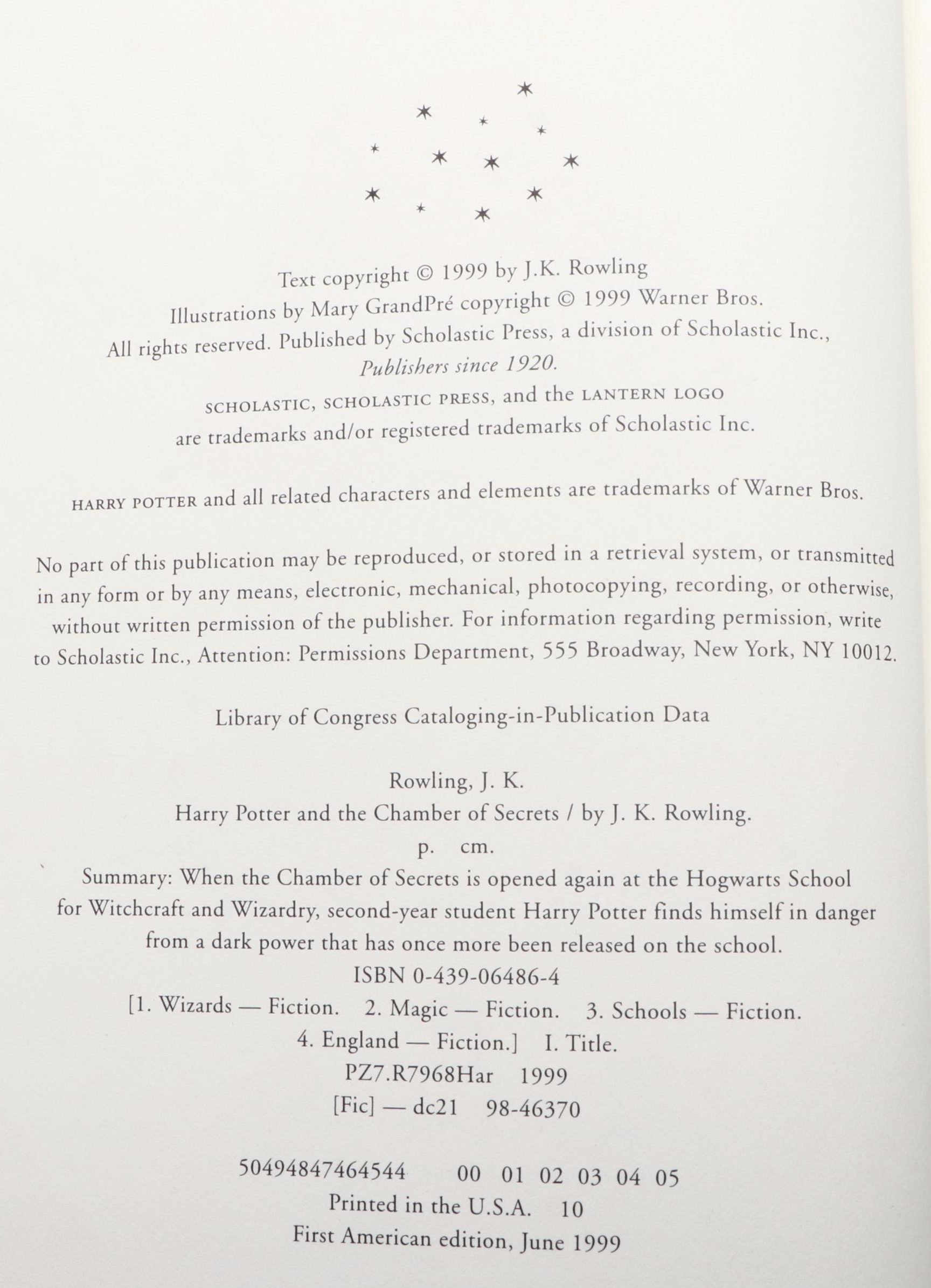 First American Edition "Harry Potter" Near Complete Series by J. K. Rowling