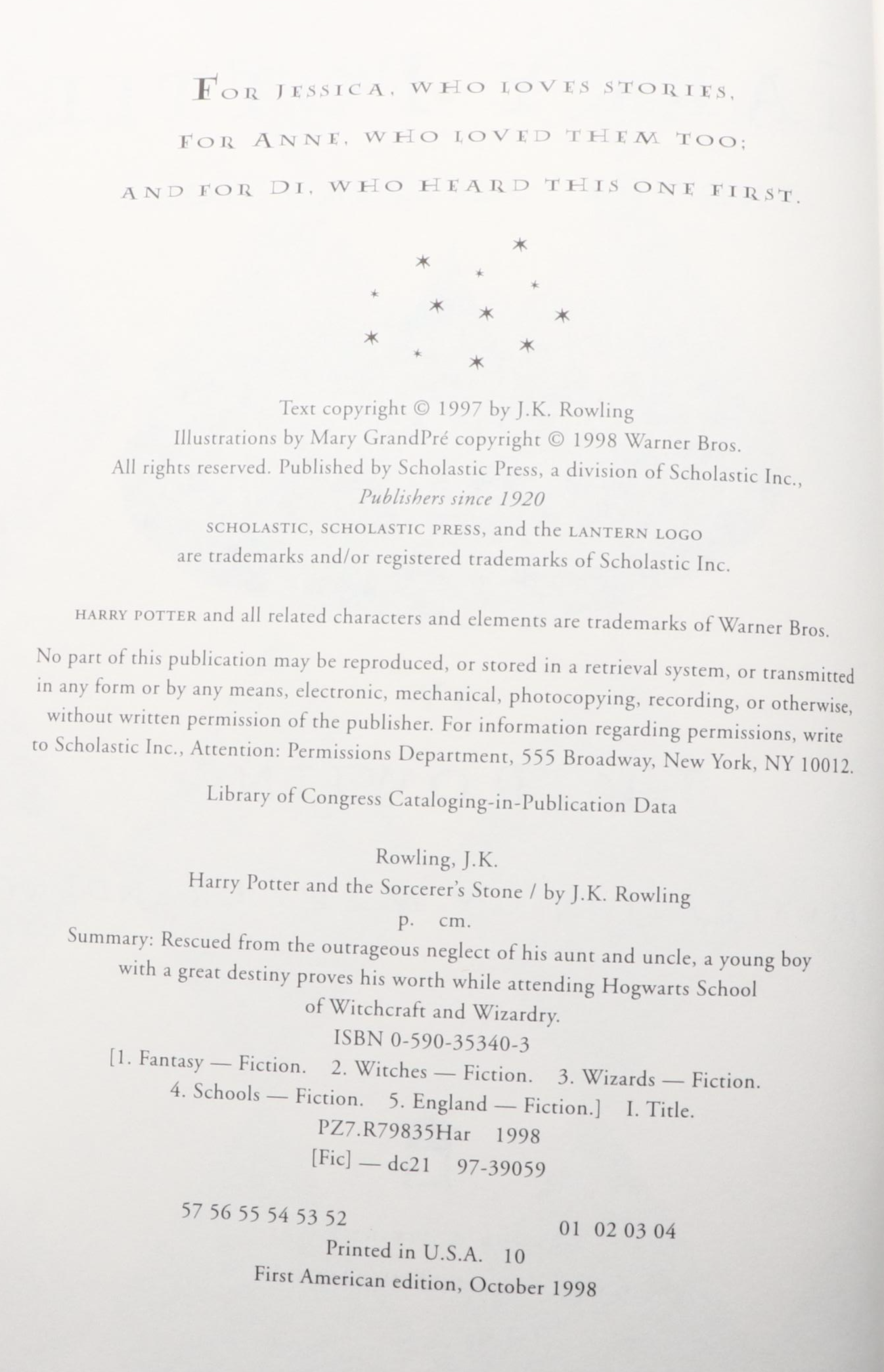 First American Edition "Harry Potter" Near Complete Series by J. K. Rowling