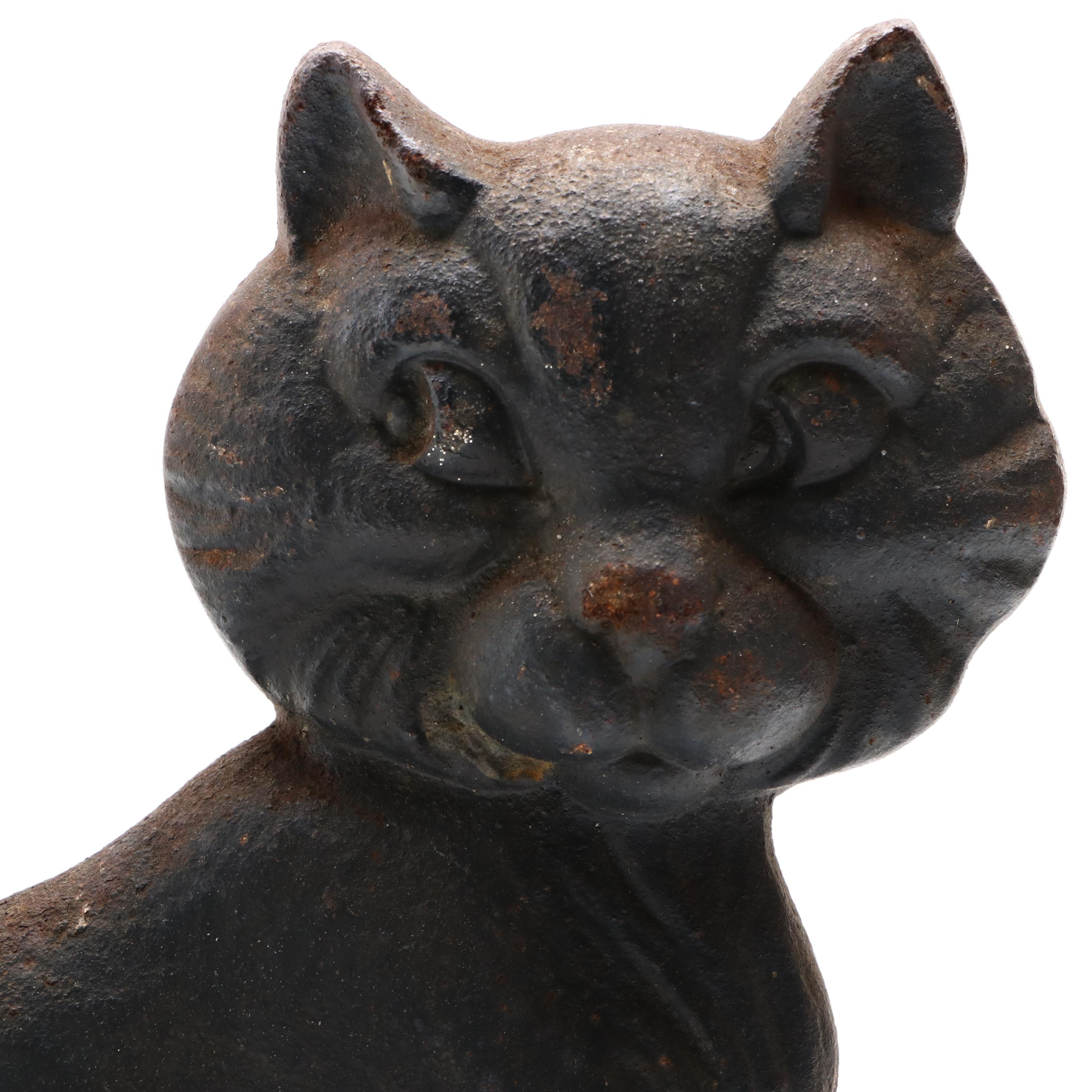 A.M. Greenblatt Studios Cast Iron "Sitting Cat" Doorstop, 1927