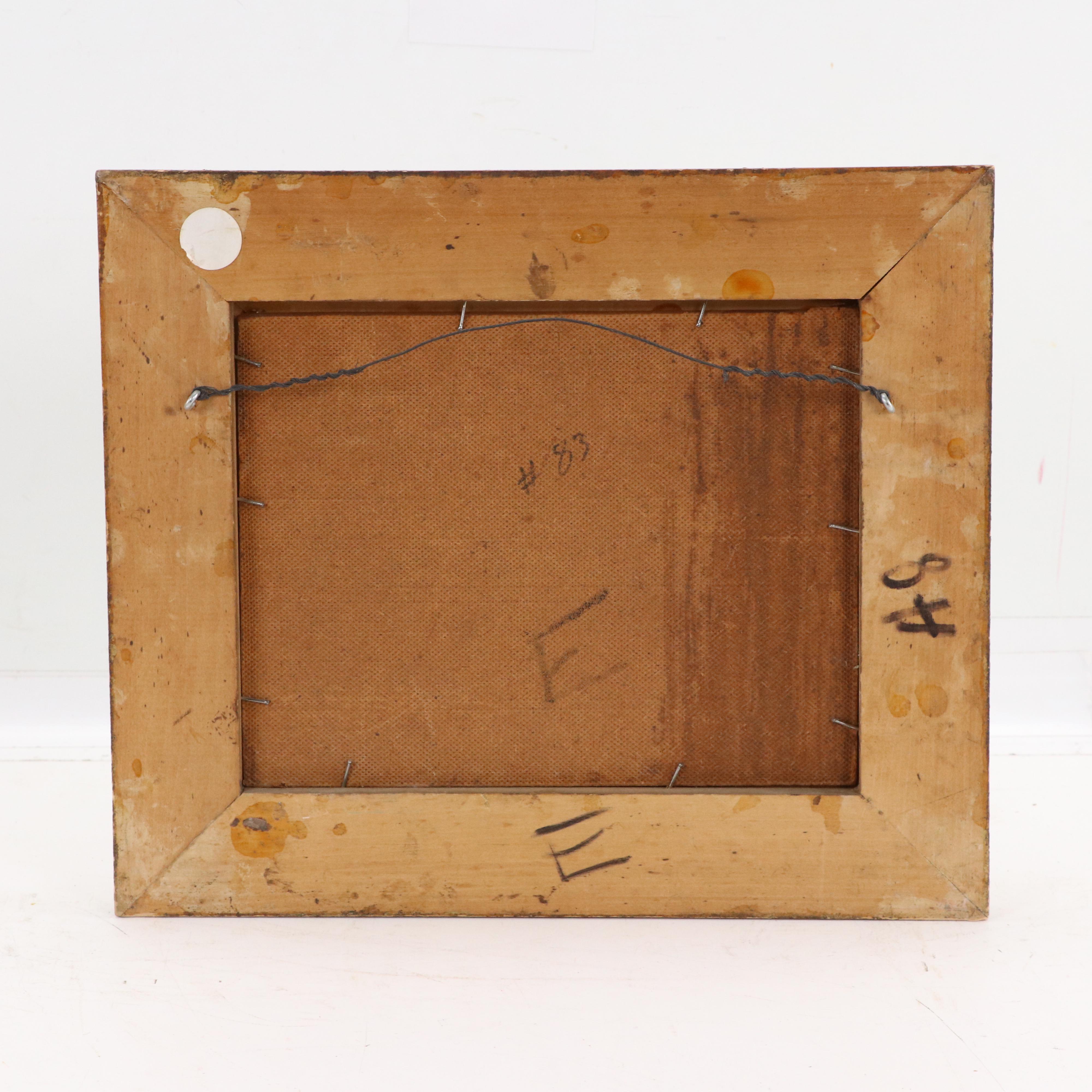 Ertz Oil Painting of a Landscape with Mountains and Lake, Late 20th Century