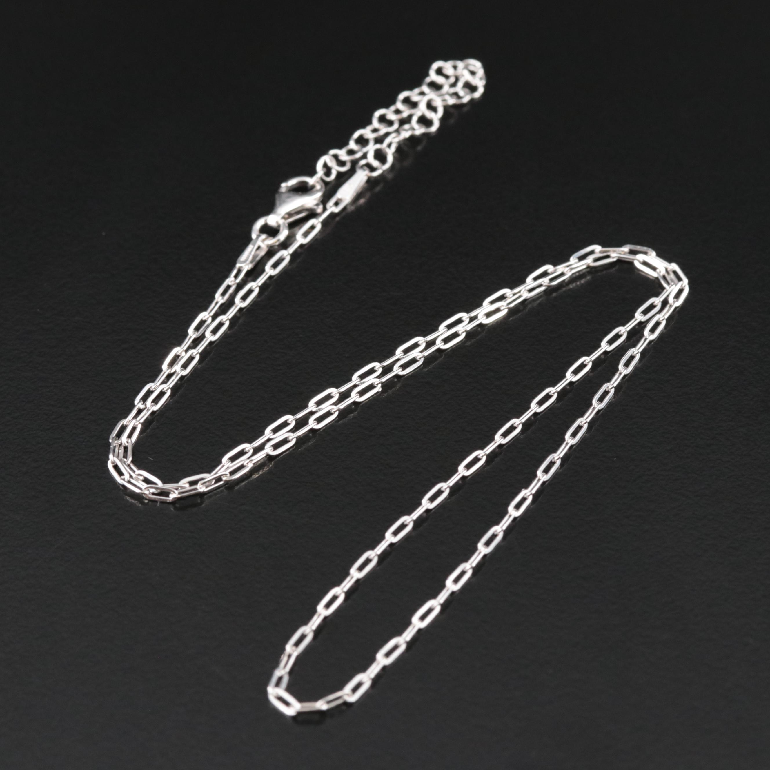 Sterling Paper Clip Chain Necklace