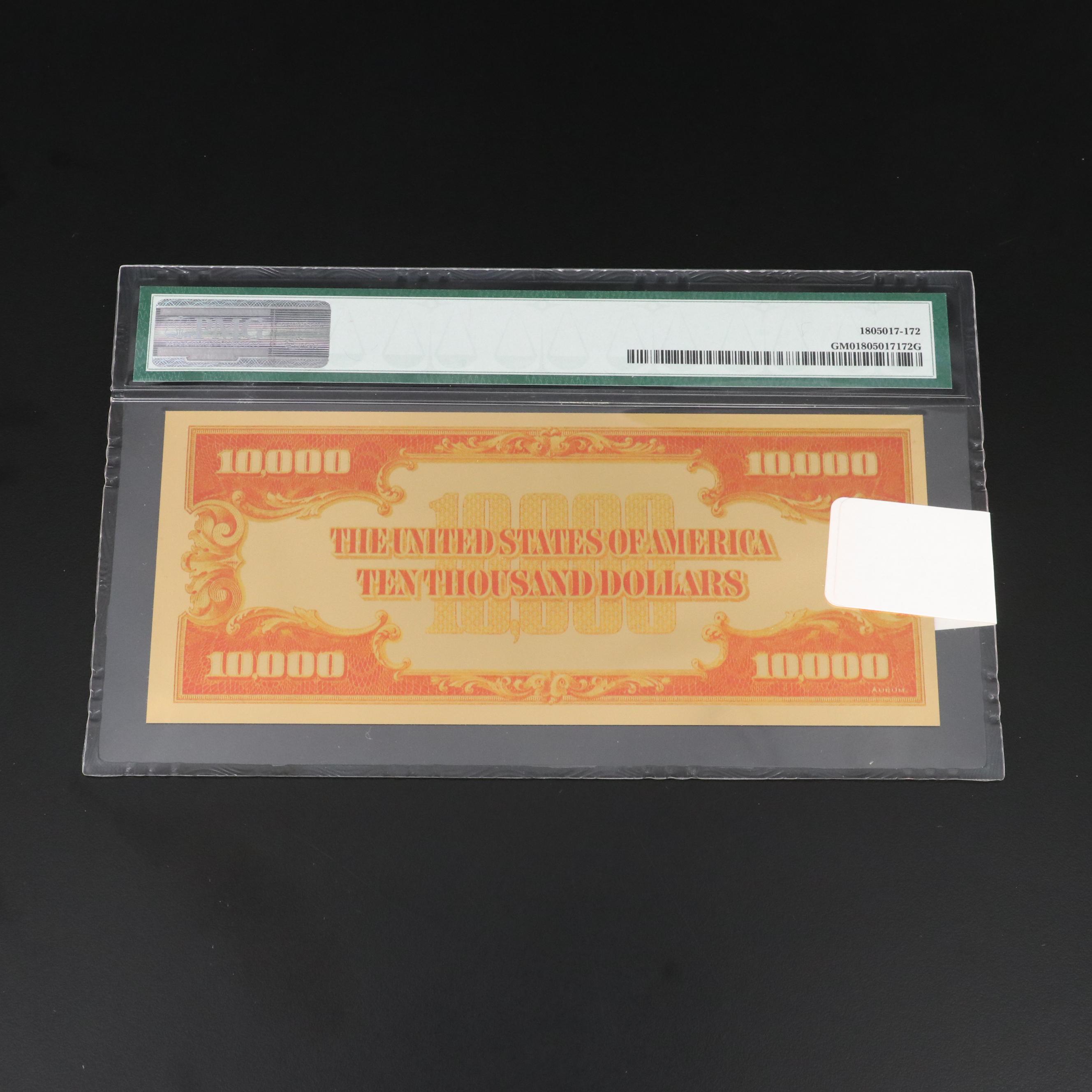 PMG Graded Gem Uncirculated "Smithsonian Edition" Gold Certificate