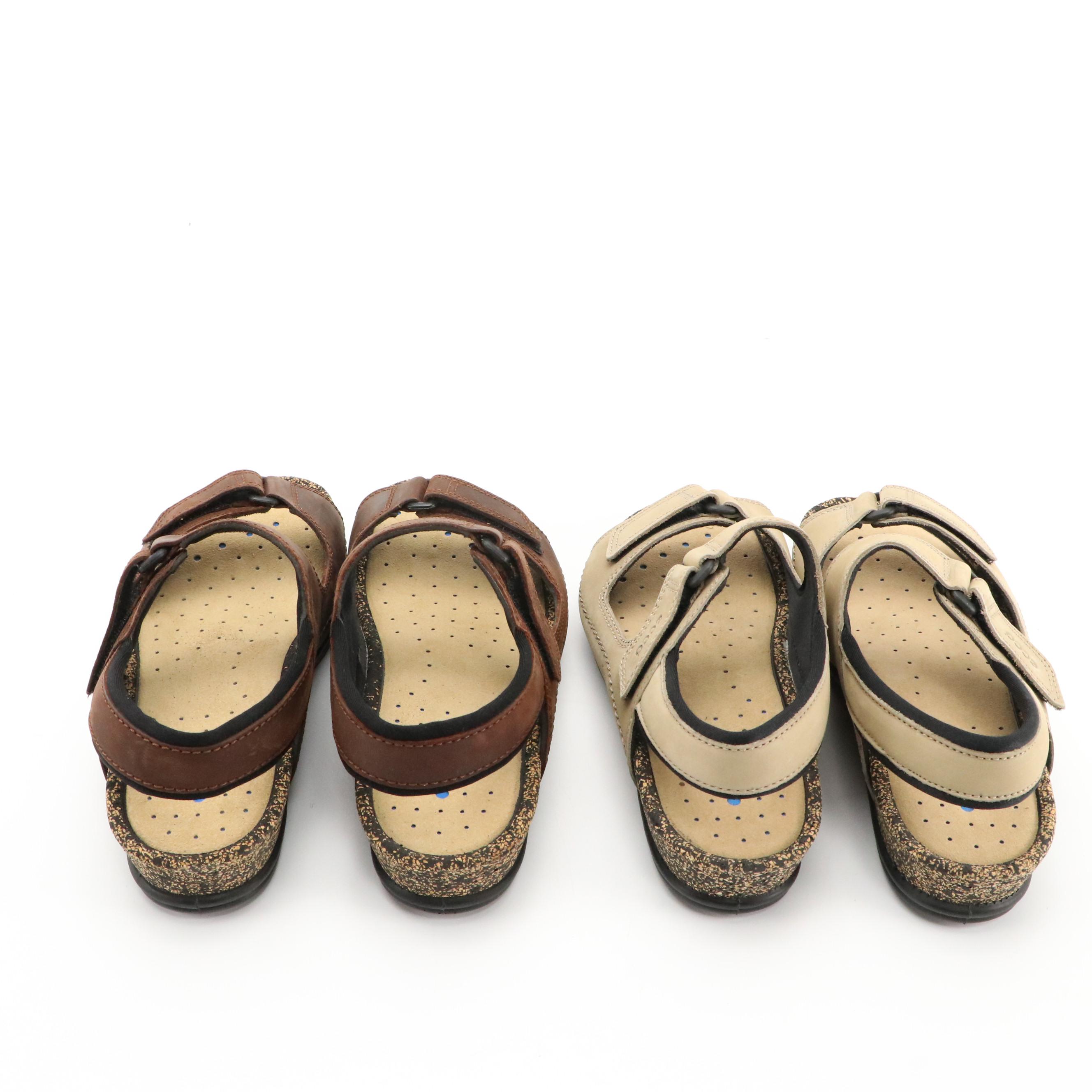 ECCO® Leather Cosmo II Sandals with Boxes