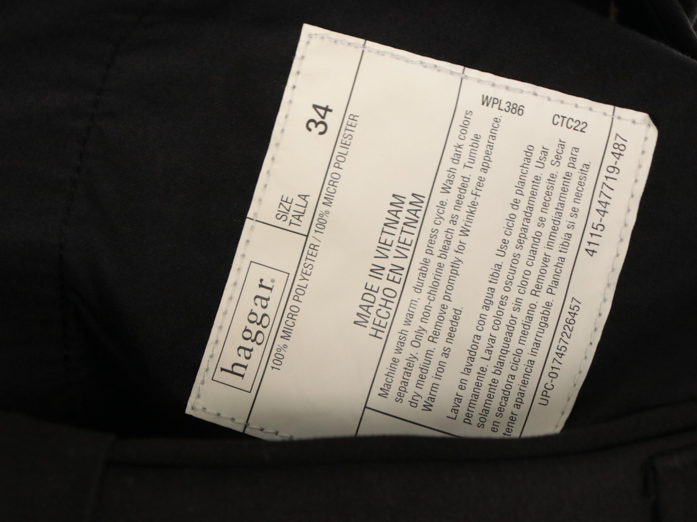 Men's Haggar Khaki, Navy and Black Pleated and Plain Front Shorts, With Tags