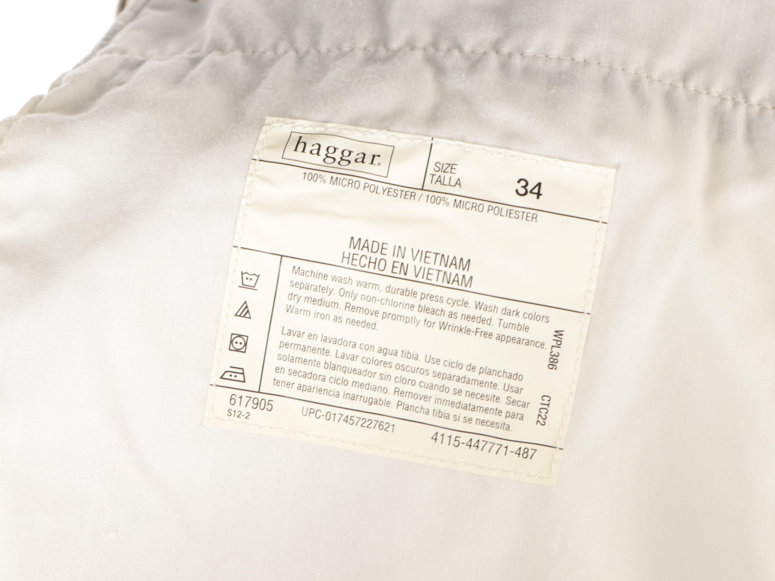 Men's Haggar Khaki, Navy and Black Pleated and Plain Front Shorts, With Tags