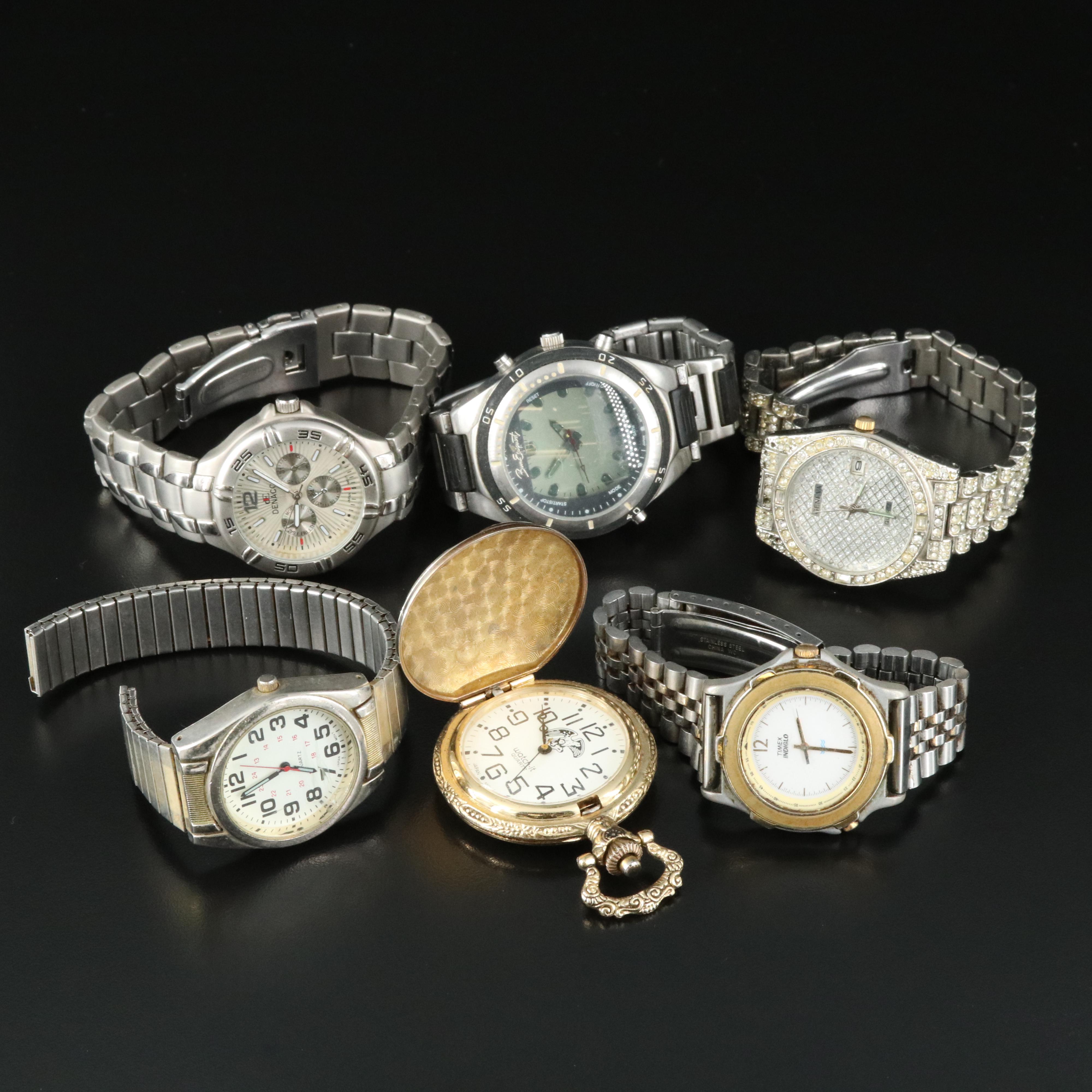 Quartz Watch and Pocket Watch Selection Featuring Geneva