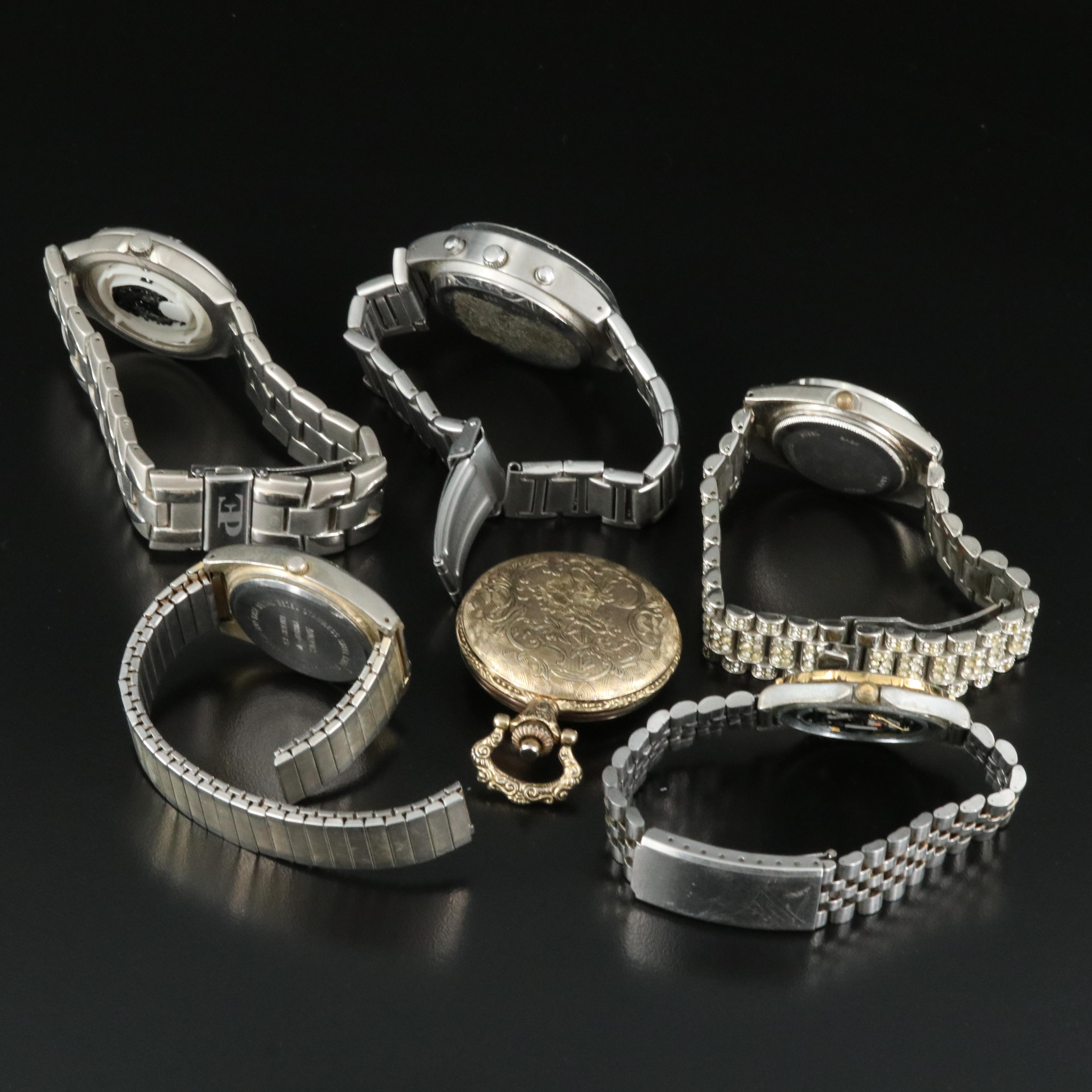 Quartz Watch and Pocket Watch Selection Featuring Geneva