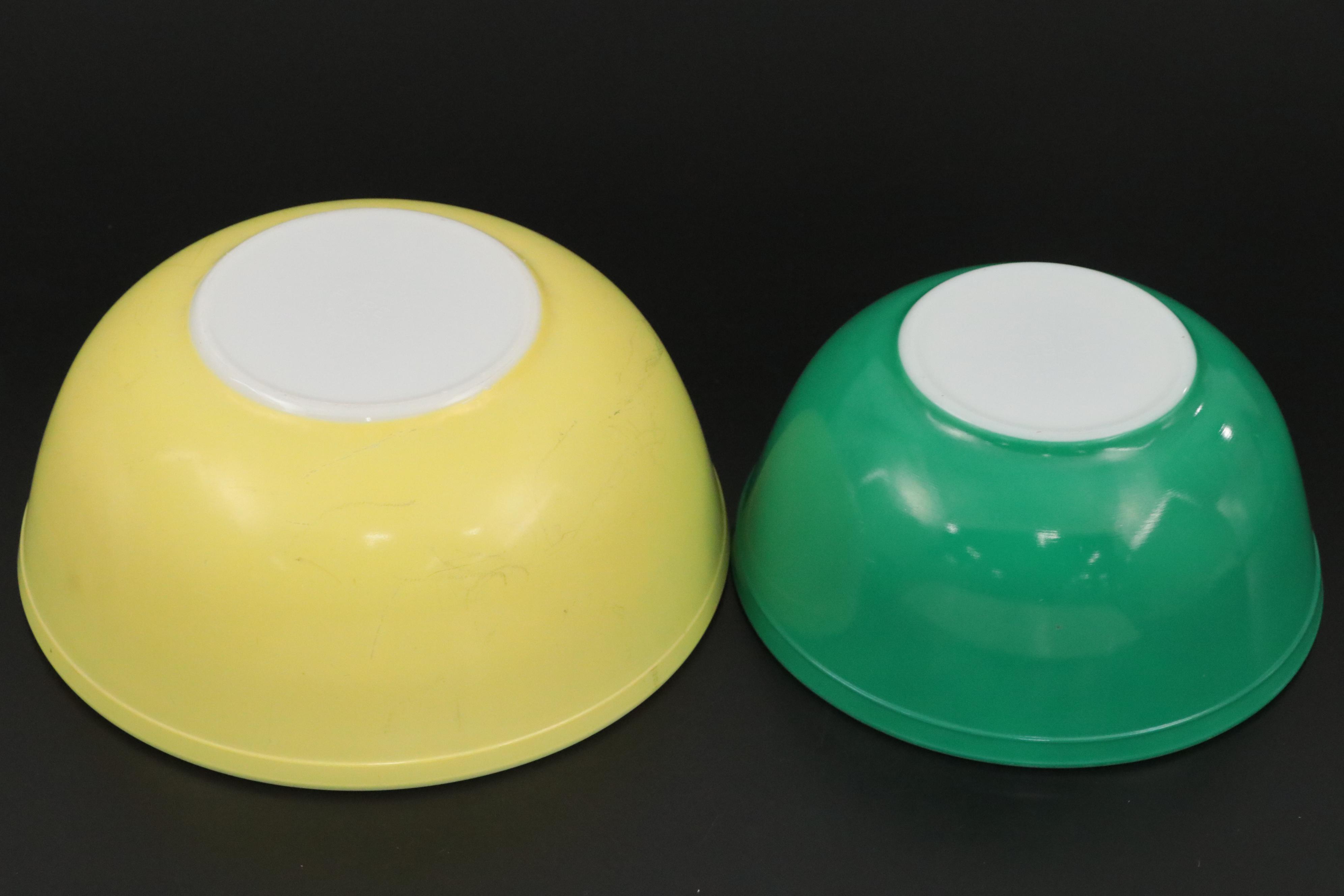 Pyrex "Primary Colors" Graduated Glass Mixing Bowls